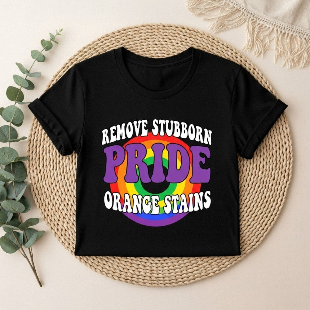 Pride Removes Stubborn Orange Stains Anti Trump Women Baby Tee Shirt LGBTQ Merch