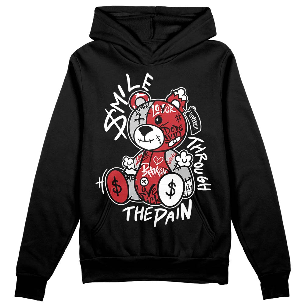 Red Taxi 12s DopeSkill Hoodie Sweatshirt Smile Through The Pain Graphic