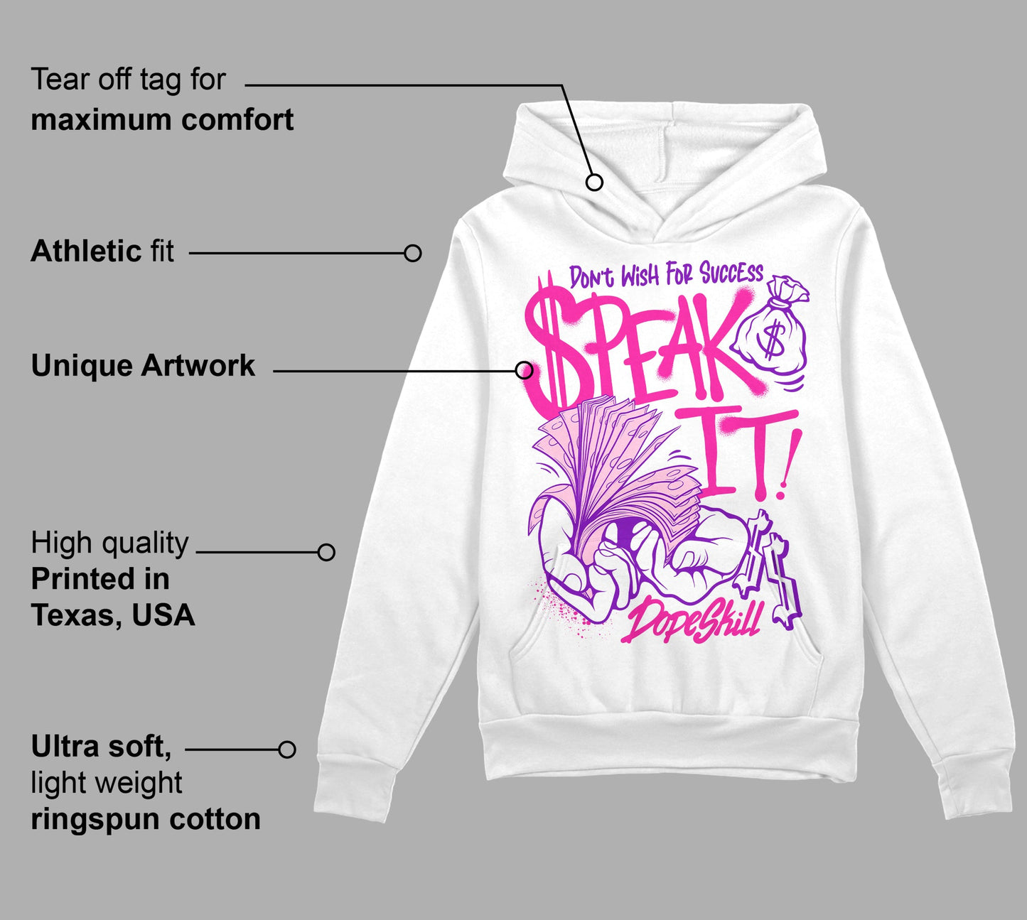 Triple Pink Dunk DopeSkill Hoodie Sweatshirt Speak It Graphic