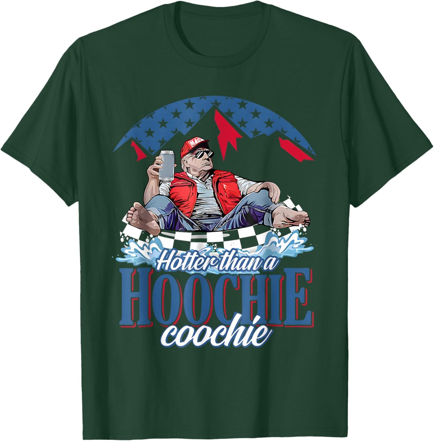 Hotter Than A Hoochie Coochie Funny Trump Summer Beer