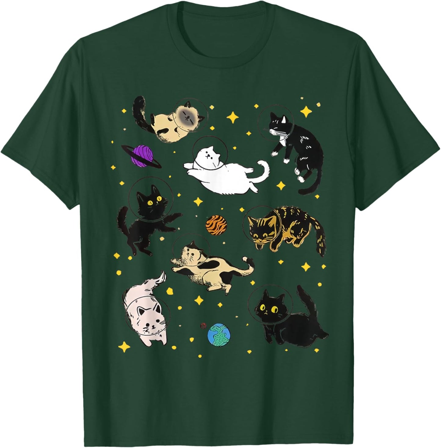 Funny Catsa Cat Astronauts Kitten Space Women Girls Kids Men