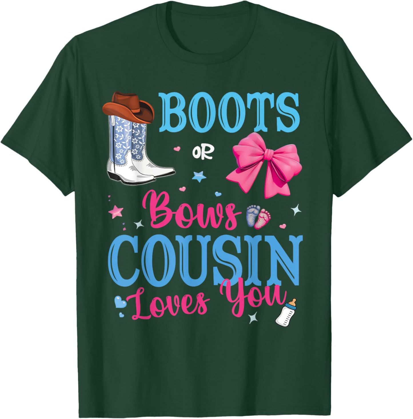 Boots Or Bows Cousin Loves You Gender Reveal Party Family