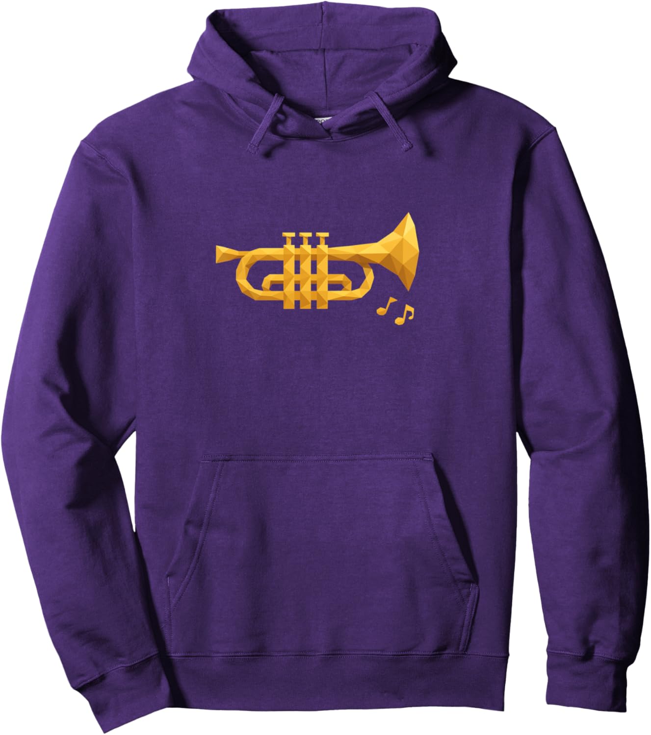 Low Poly Trumpet Pullover Hoodie