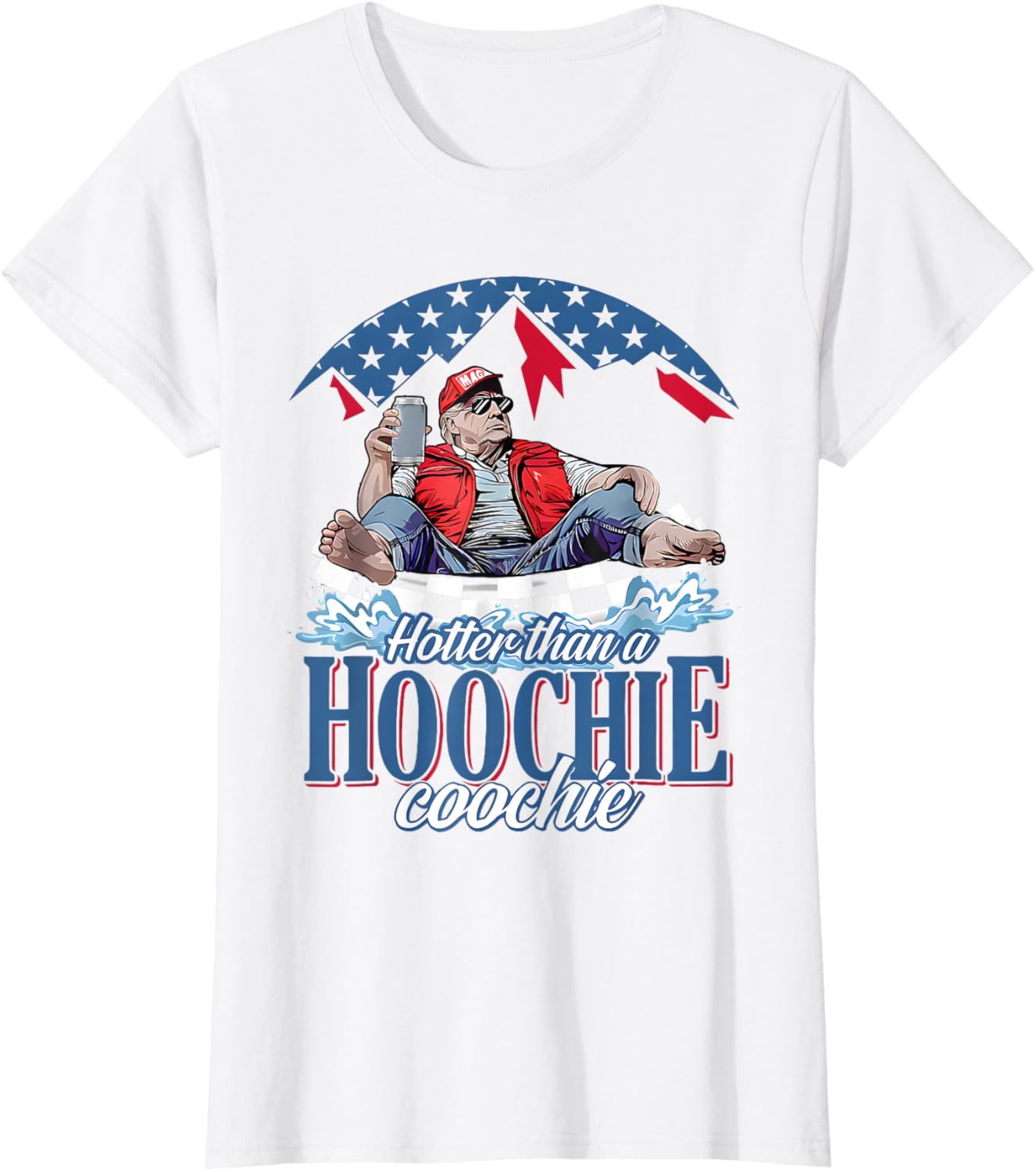 Hotter Than A Hoochie Coochie Funny Trump Summer Beer