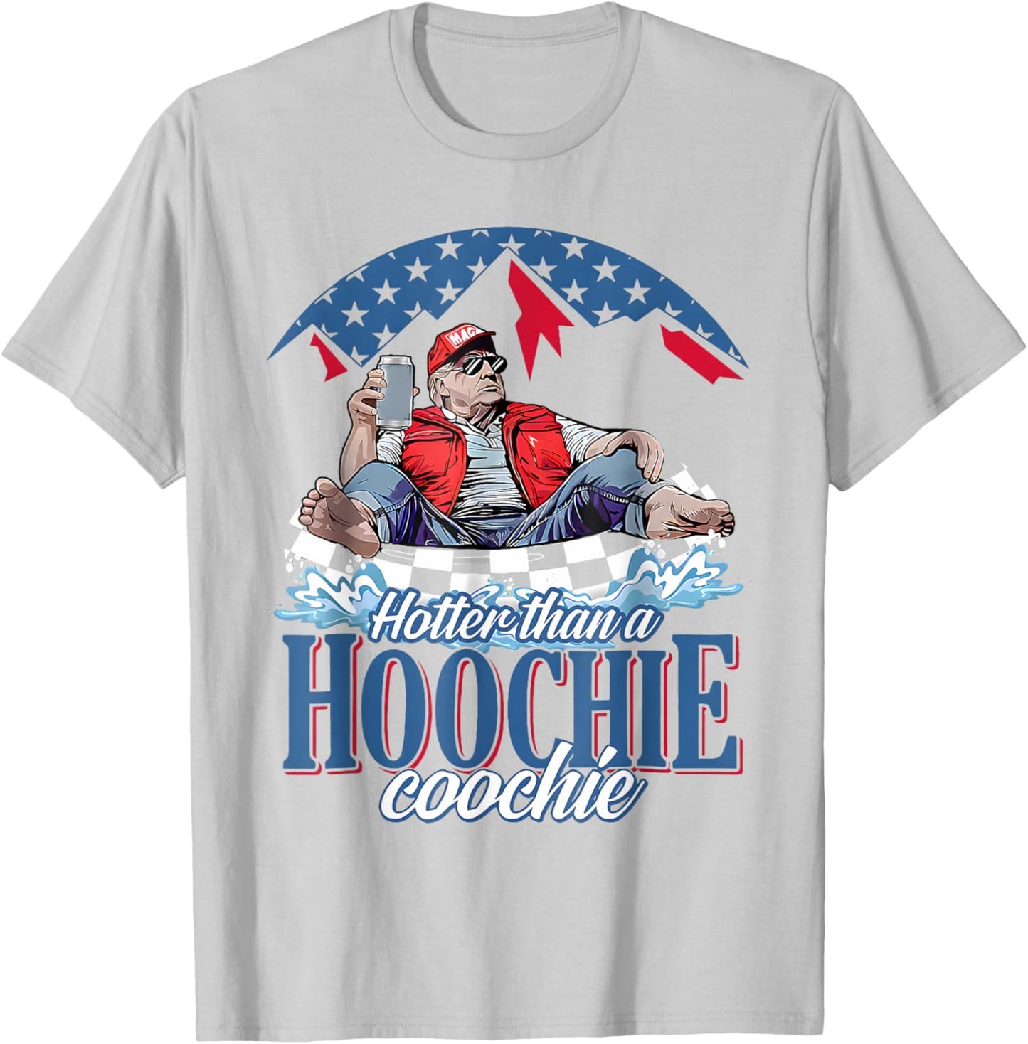 Hotter Than A Hoochie Coochie Funny Trump Summer Beer