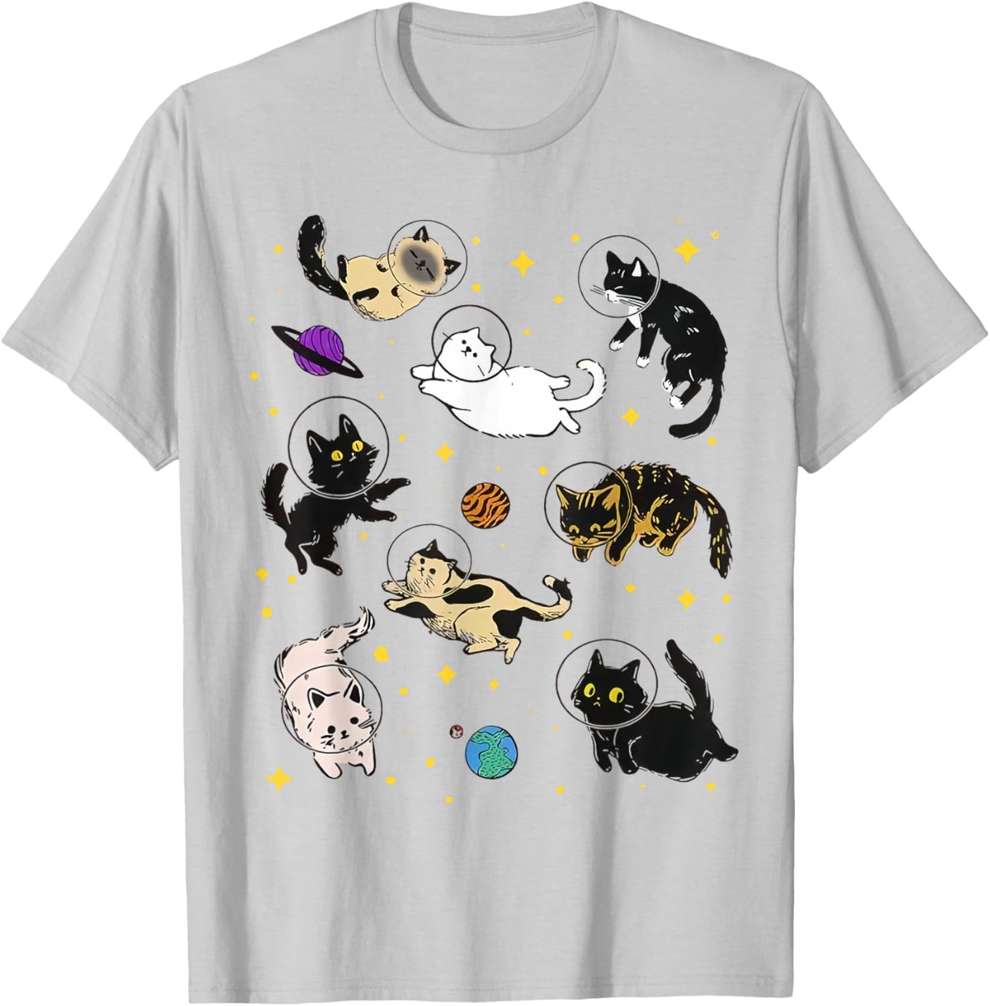 Funny Catsa Cat Astronauts Kitten Space Women Girls Kids Men