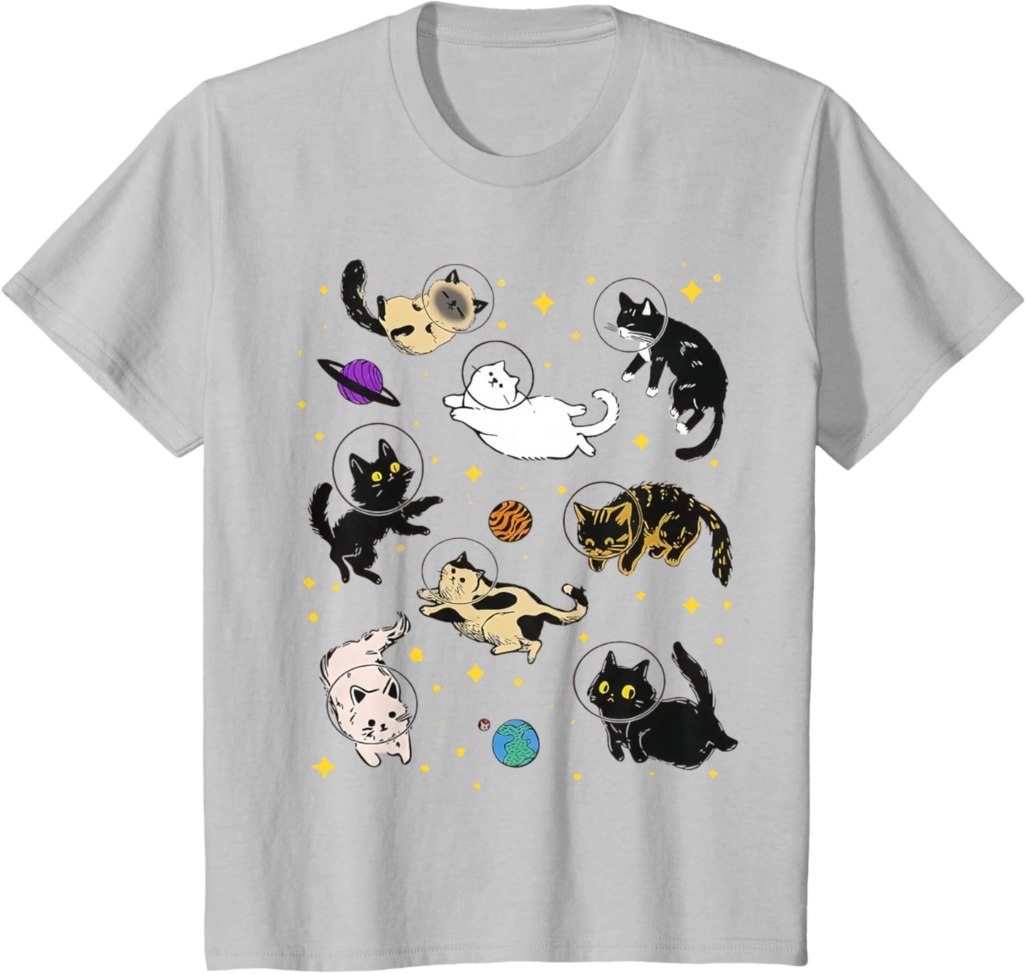 Funny Catsa Cat Astronauts Kitten Space Women Girls Kids Men