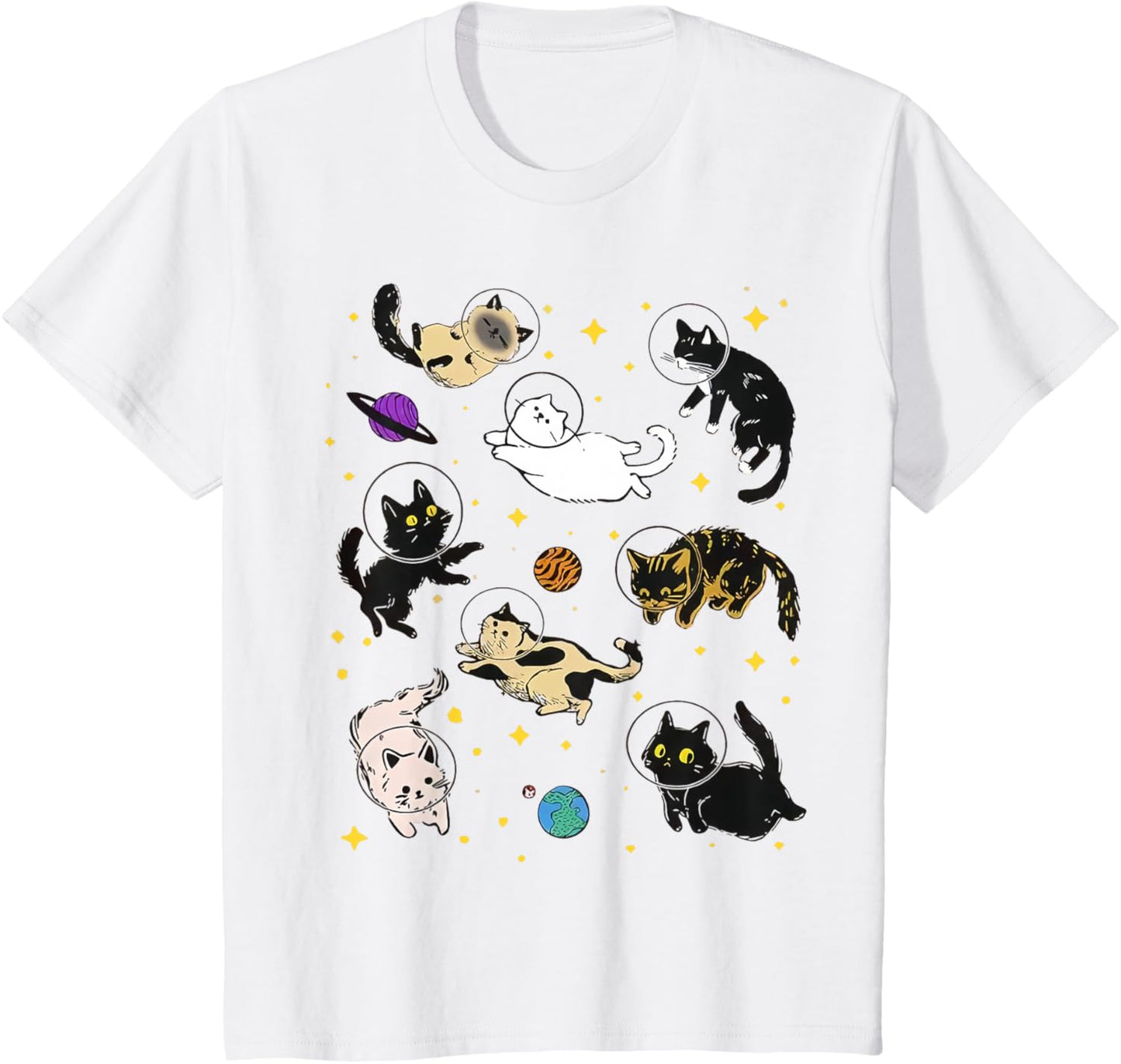 Funny Catsa Cat Astronauts Kitten Space Women Girls Kids Men