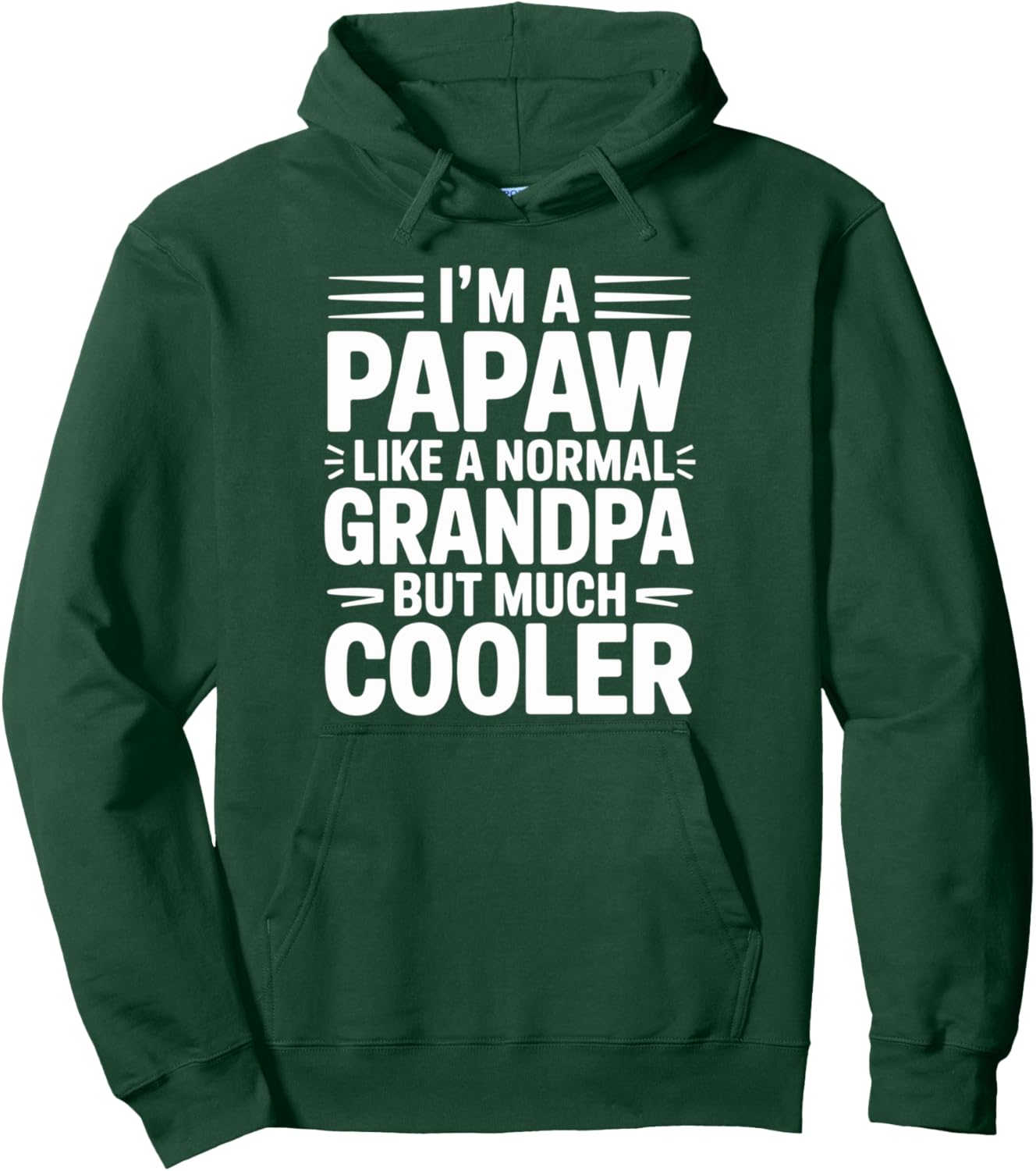 Papaw Like a Grandpa Only Cooler Southern Grandfather Pullover Hoodie