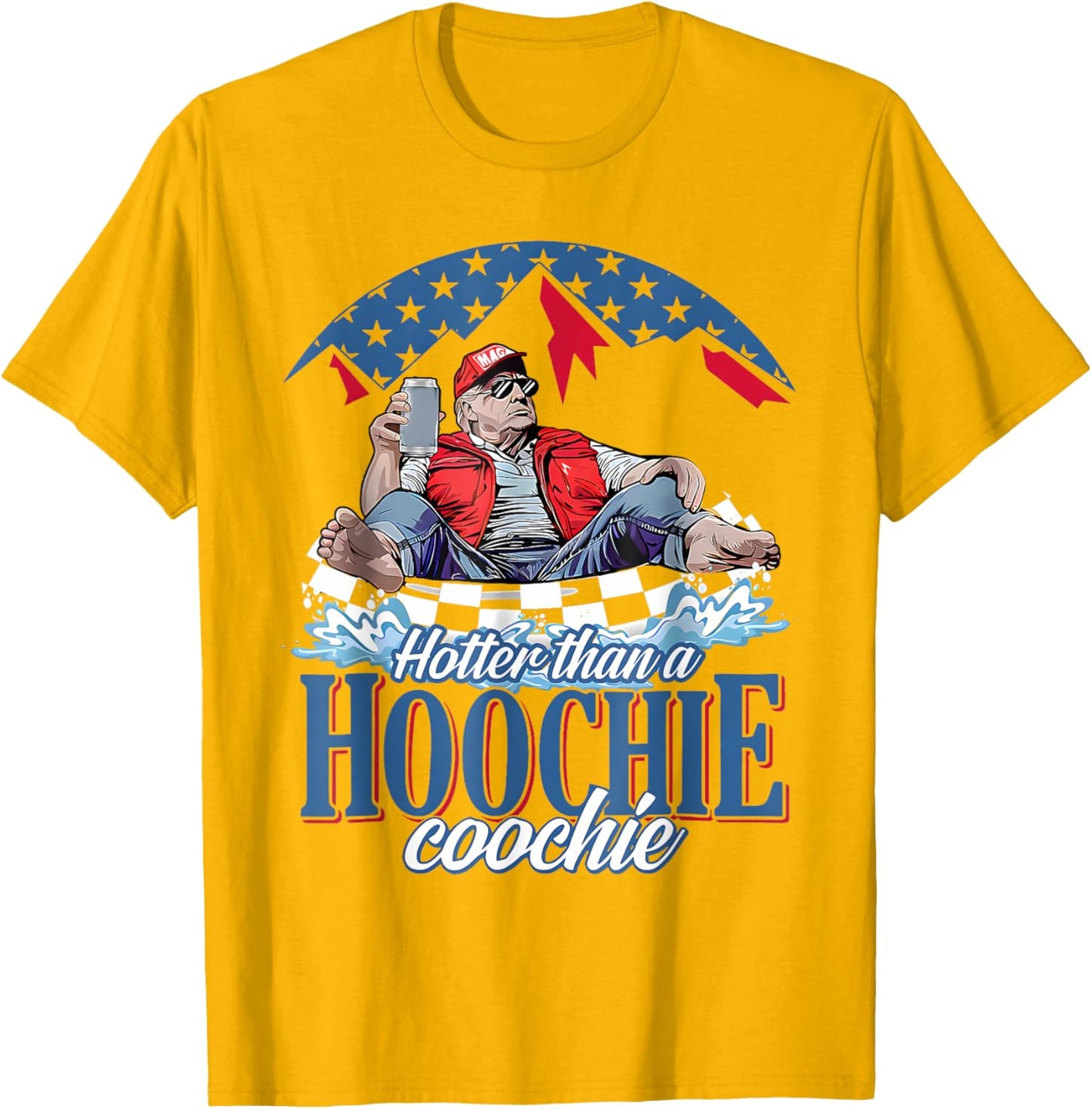 Hotter Than A Hoochie Coochie Funny Trump Summer Beer