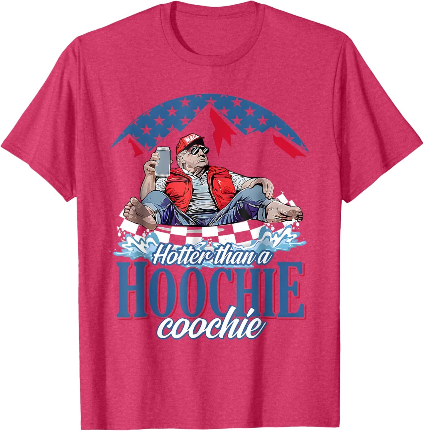 Hotter Than A Hoochie Coochie Funny Trump Summer Beer