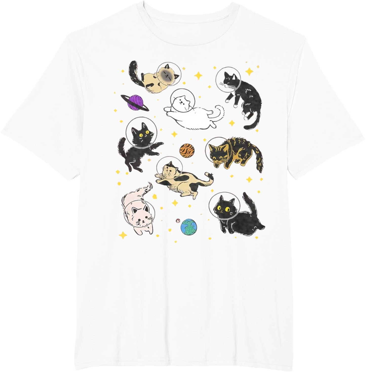 Funny Catsa Cat Astronauts Kitten Space Women Girls Kids Men