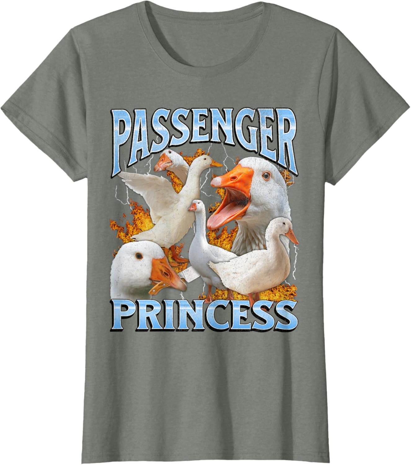 Passenger Princess Funny Goose Meme Bootleg Y2K Graphic