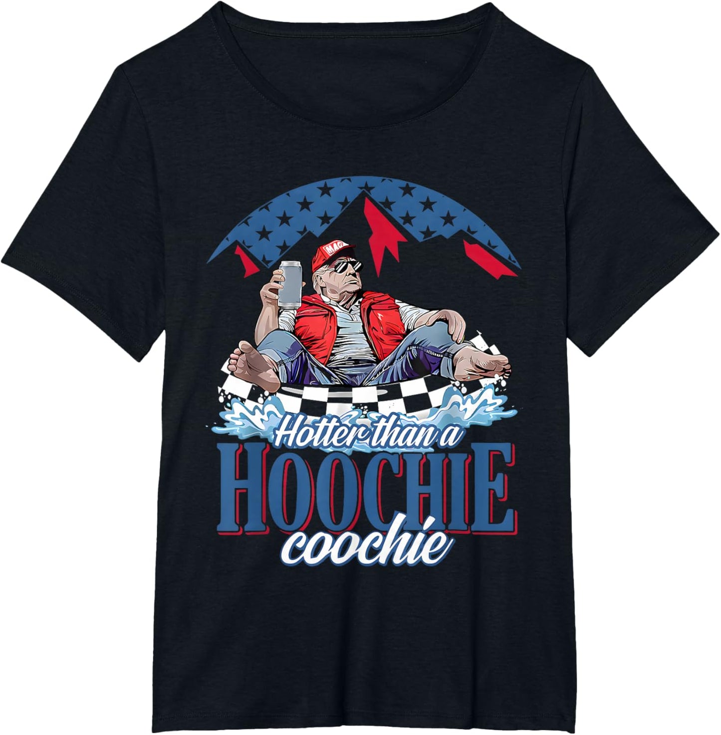 Hotter Than A Hoochie Coochie Funny Trump Summer Beer