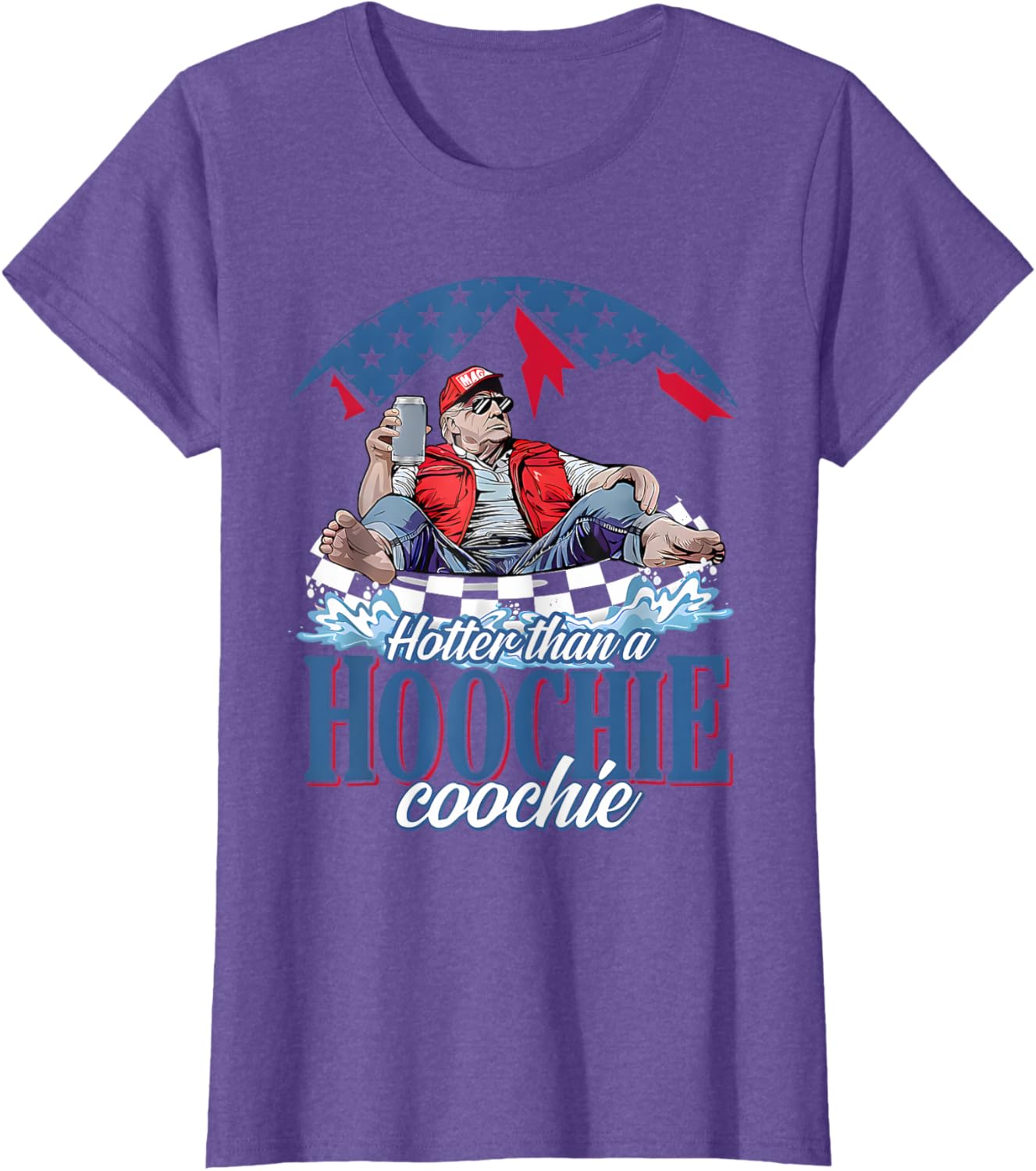 Hotter Than A Hoochie Coochie Funny Trump Summer Beer