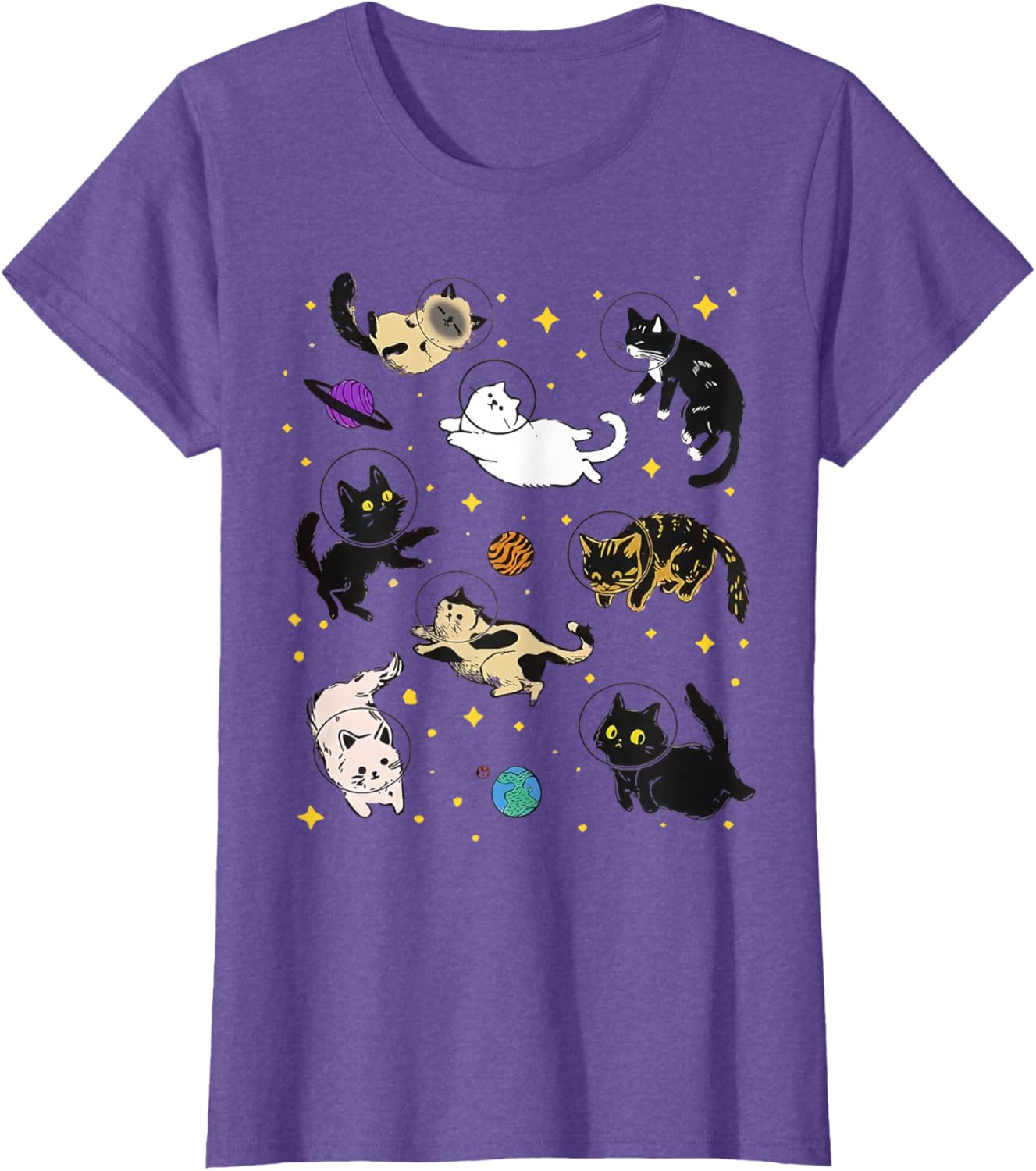 Funny Catsa Cat Astronauts Kitten Space Women Girls Kids Men