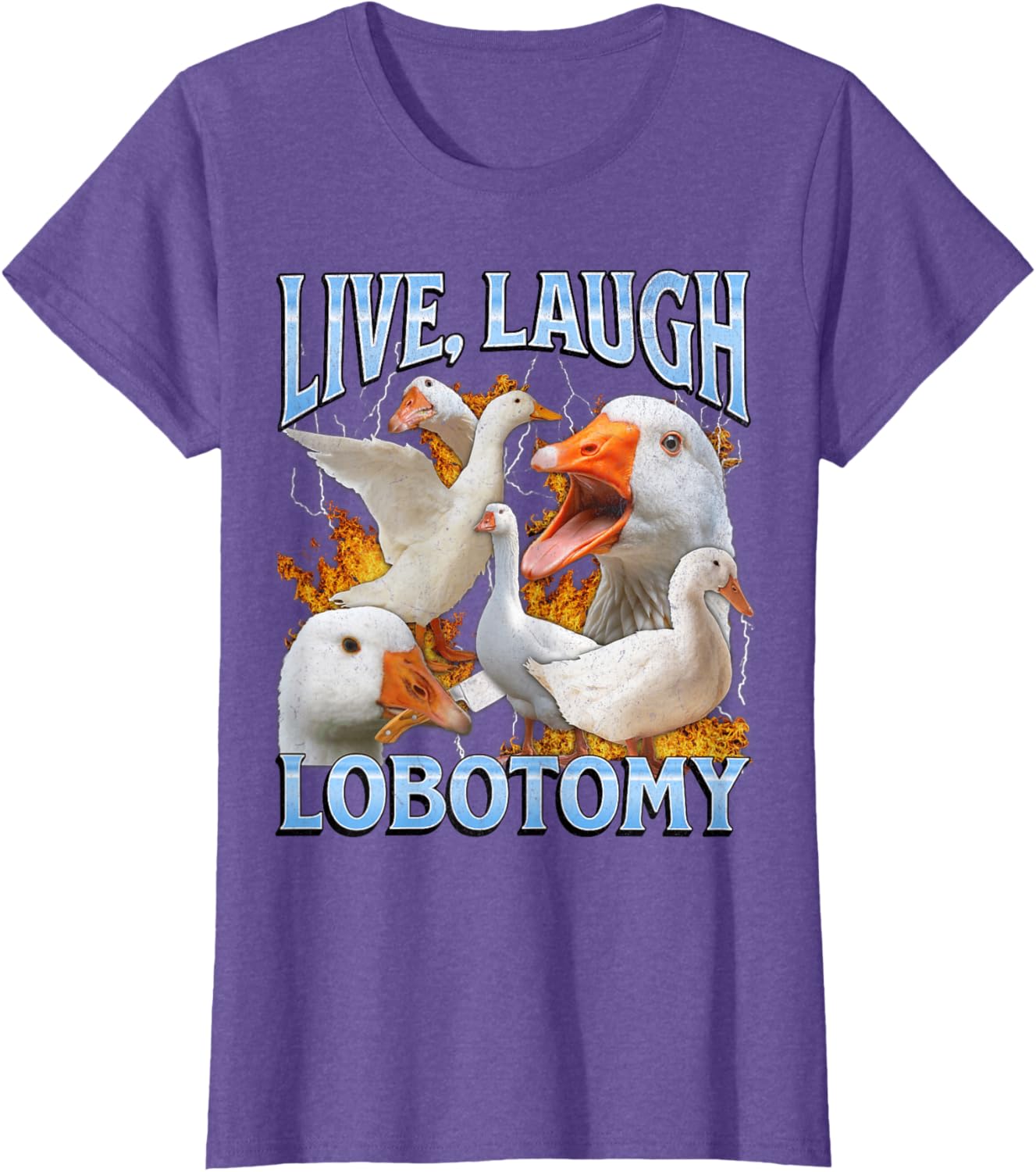 Live Laugh Lobotomy Funny Goose Meme Bootleg Y2K Graphic