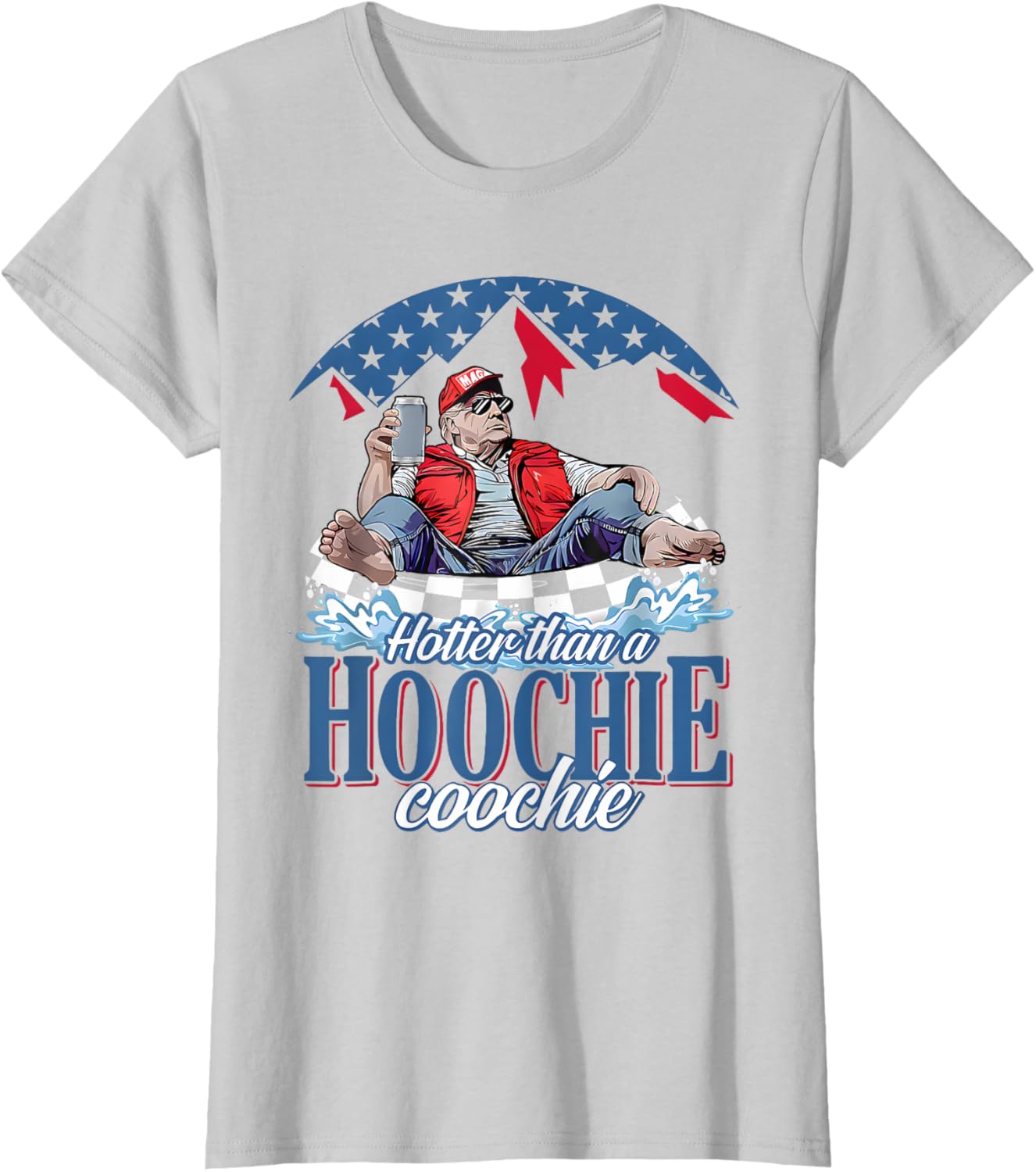 Hotter Than A Hoochie Coochie Funny Trump Summer Beer
