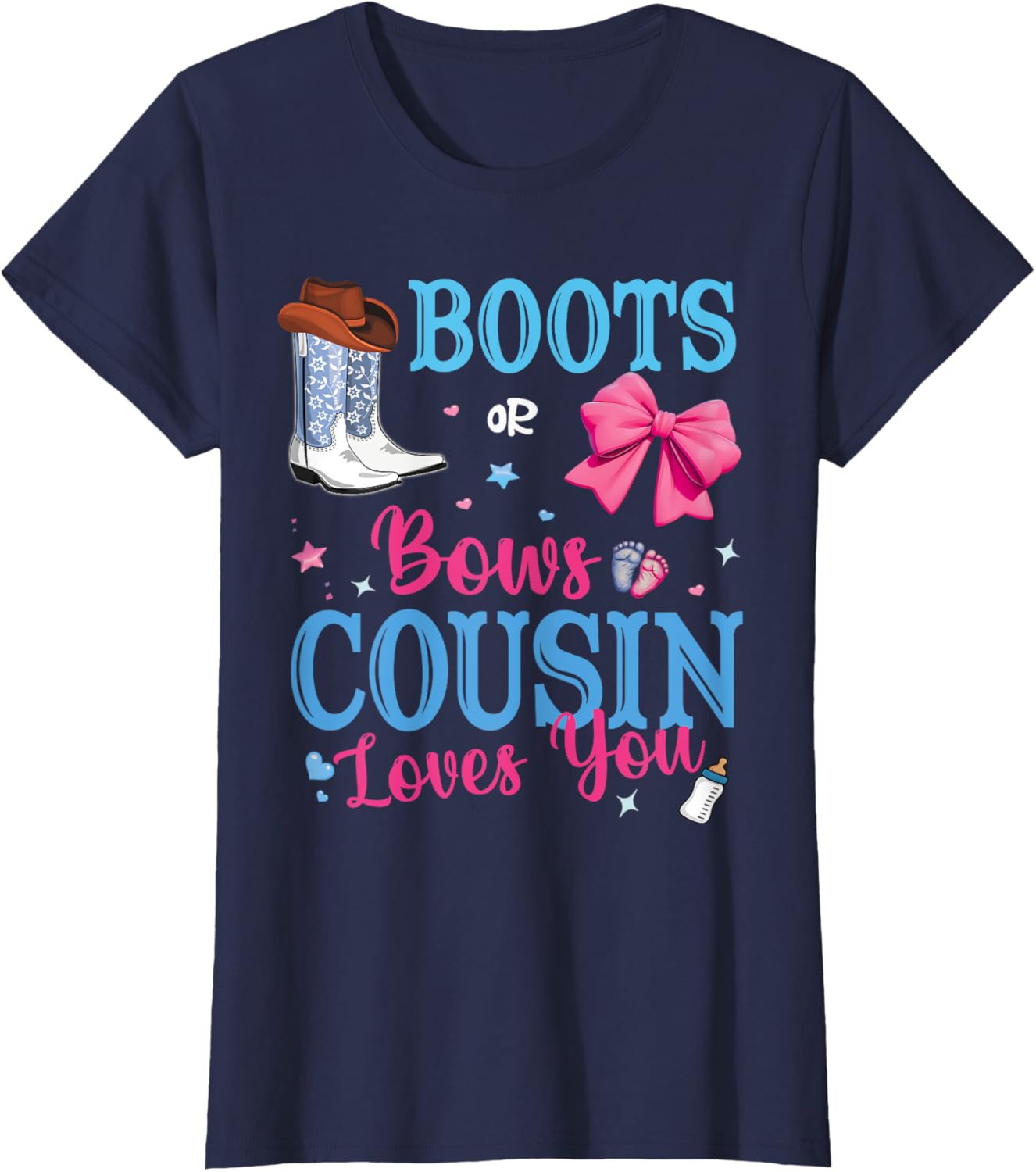 Boots Or Bows Cousin Loves You Gender Reveal Party Family