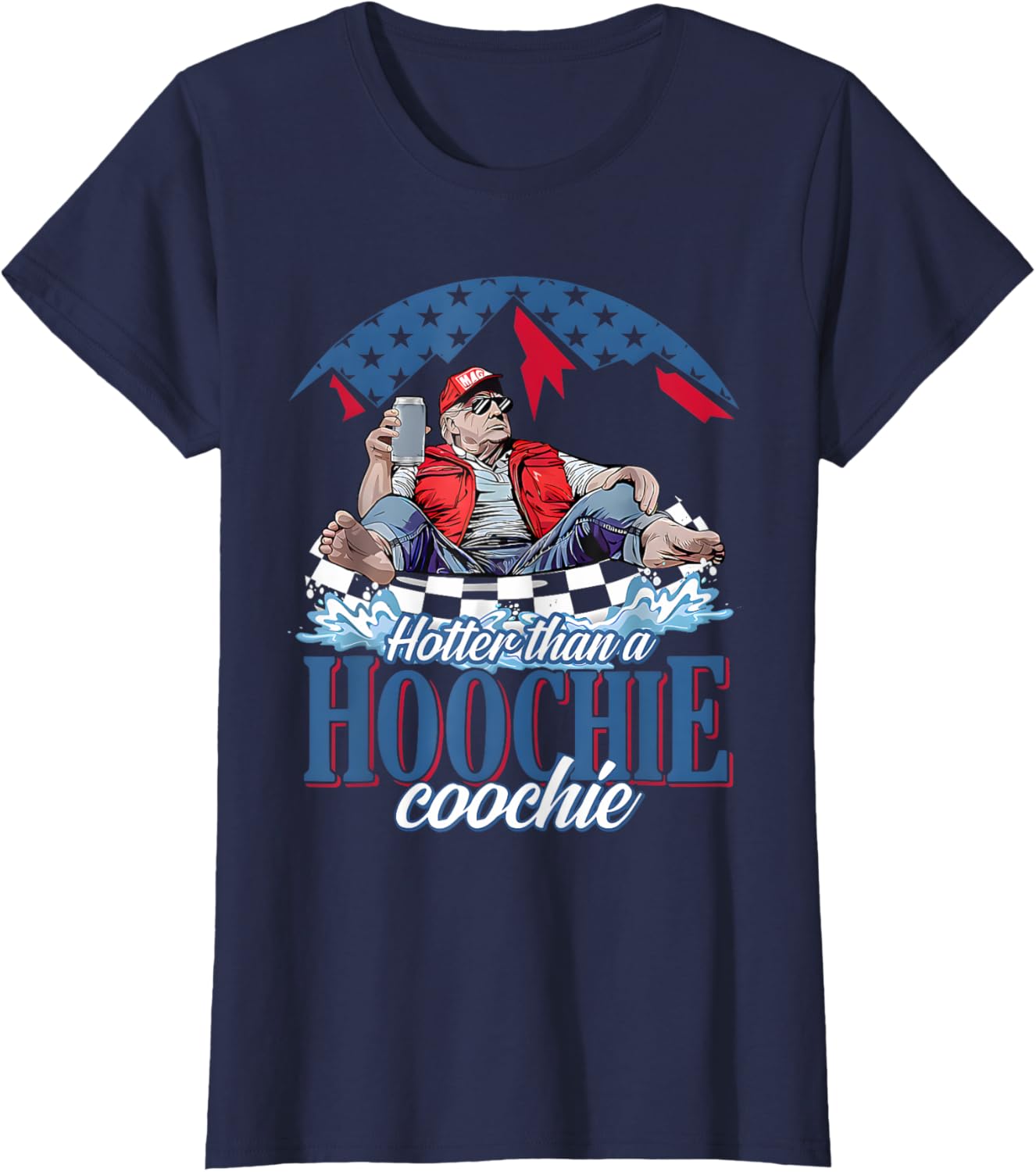 Hotter Than A Hoochie Coochie Funny Trump Summer Beer