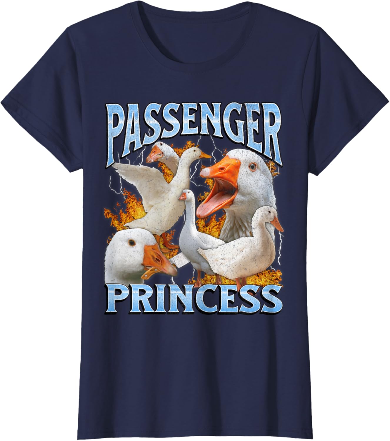 Passenger Princess Funny Goose Meme Bootleg Y2K Graphic