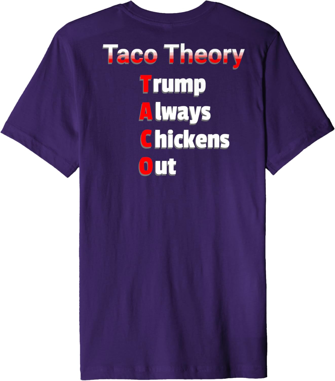 Fun Taco Theory Trumps Always Chicken Out Tacos Pun Premium