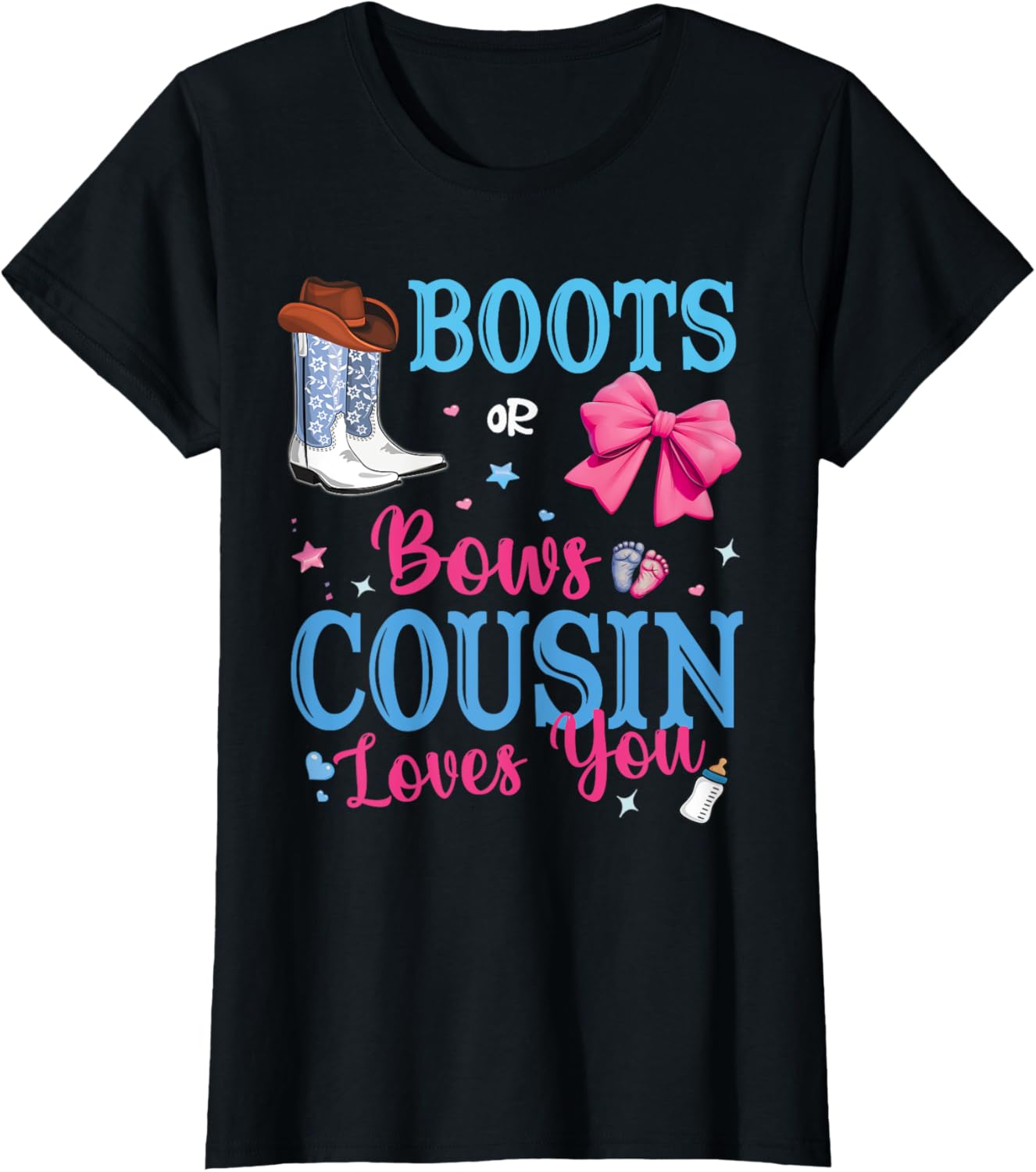 Boots Or Bows Cousin Loves You Gender Reveal Party Family
