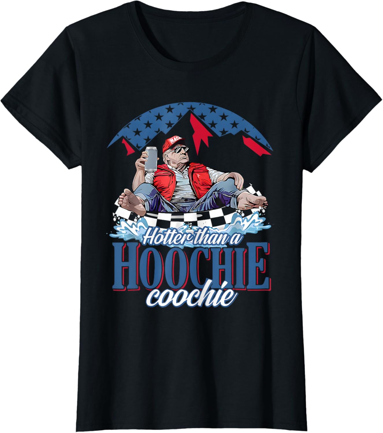 Hotter Than A Hoochie Coochie Funny Trump Summer Beer