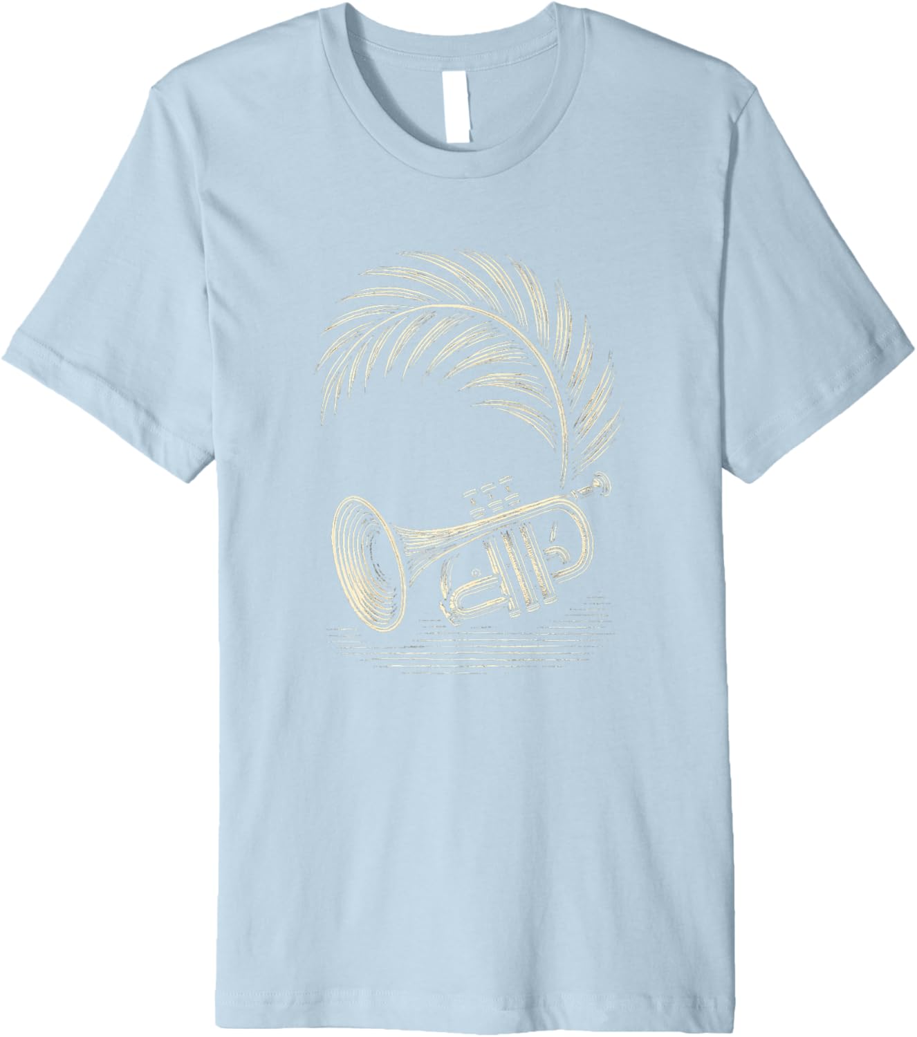 Woodcut Trumpet Palm Premium