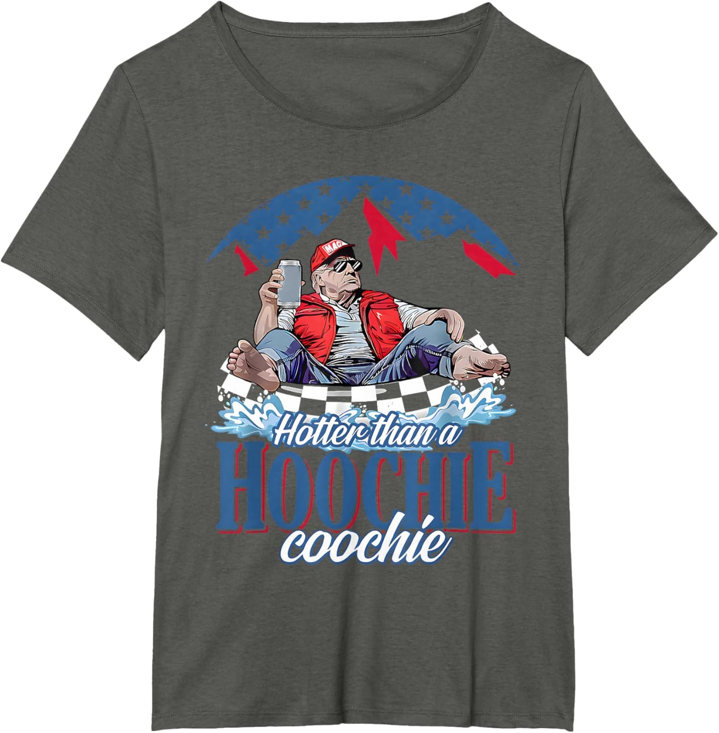 Hotter Than A Hoochie Coochie Funny Trump Summer Beer