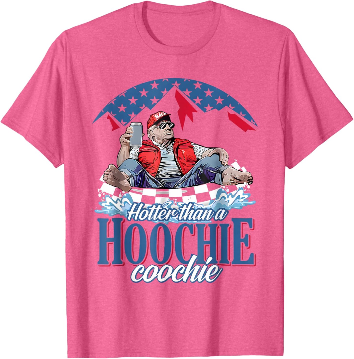Hotter Than A Hoochie Coochie Funny Trump Summer Beer