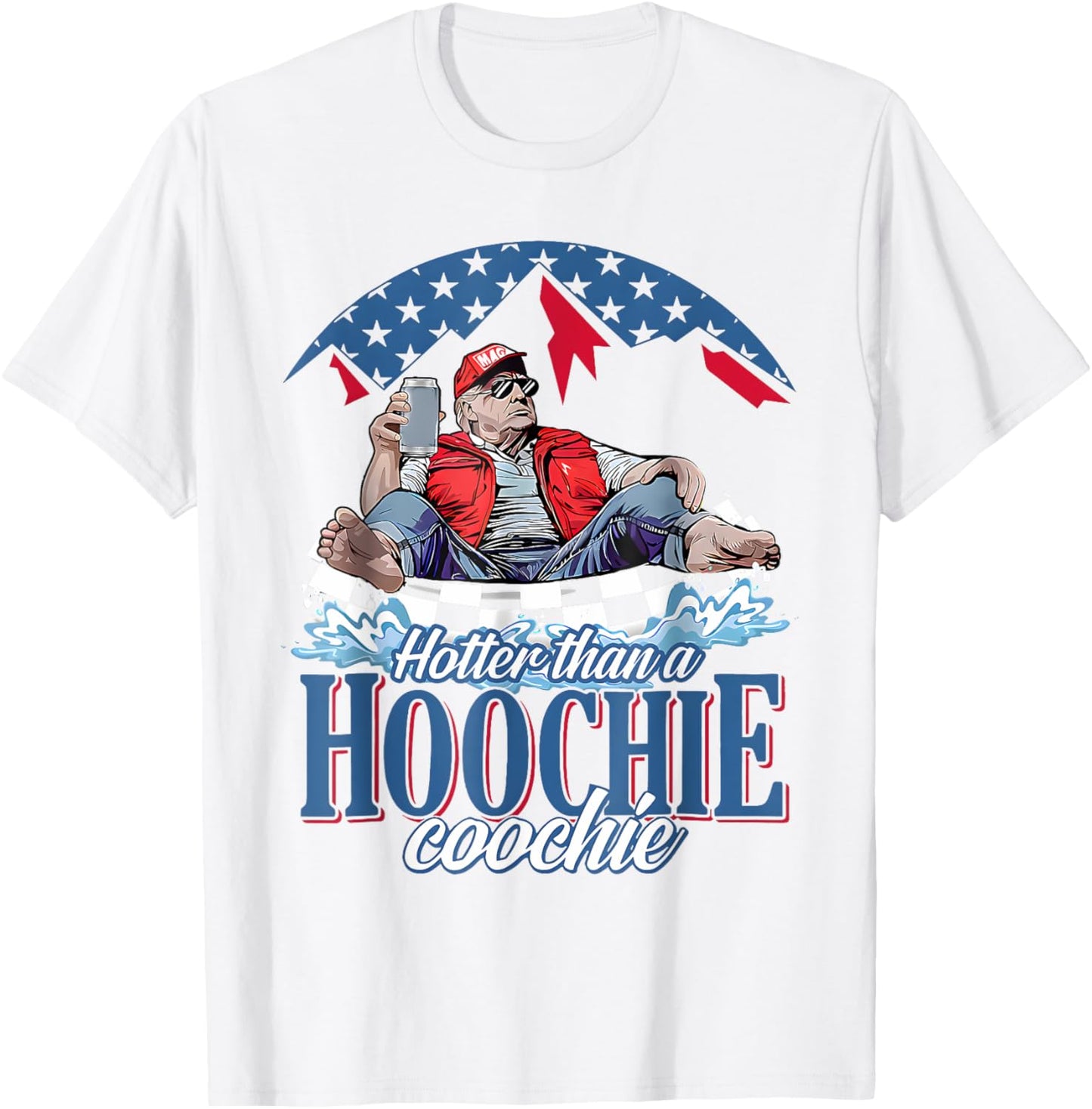 Hotter Than A Hoochie Coochie Funny Trump Summer Beer