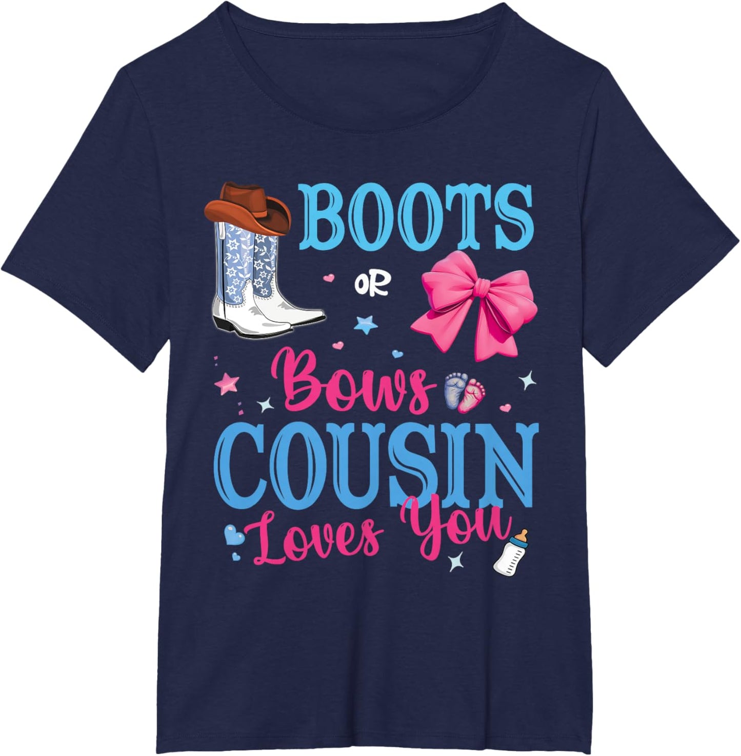 Boots Or Bows Cousin Loves You Gender Reveal Party Family