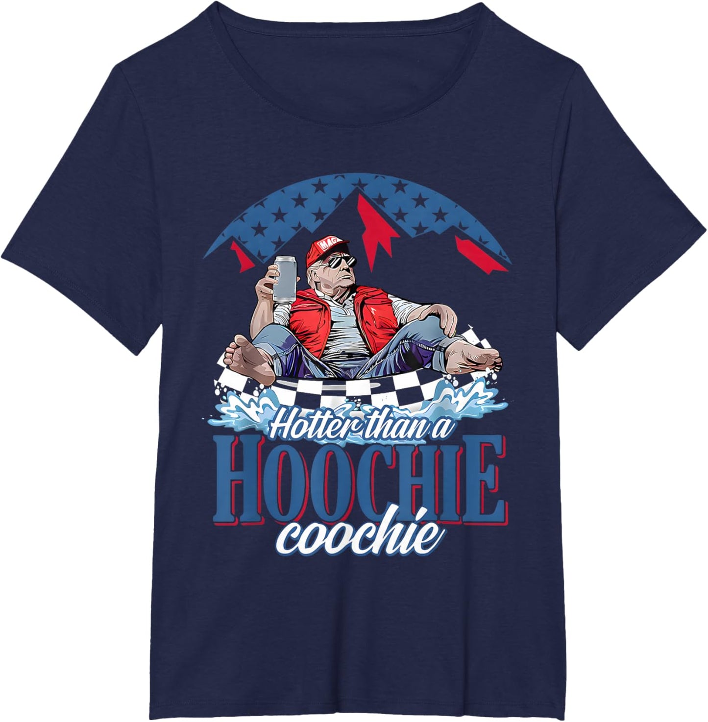 Hotter Than A Hoochie Coochie Funny Trump Summer Beer