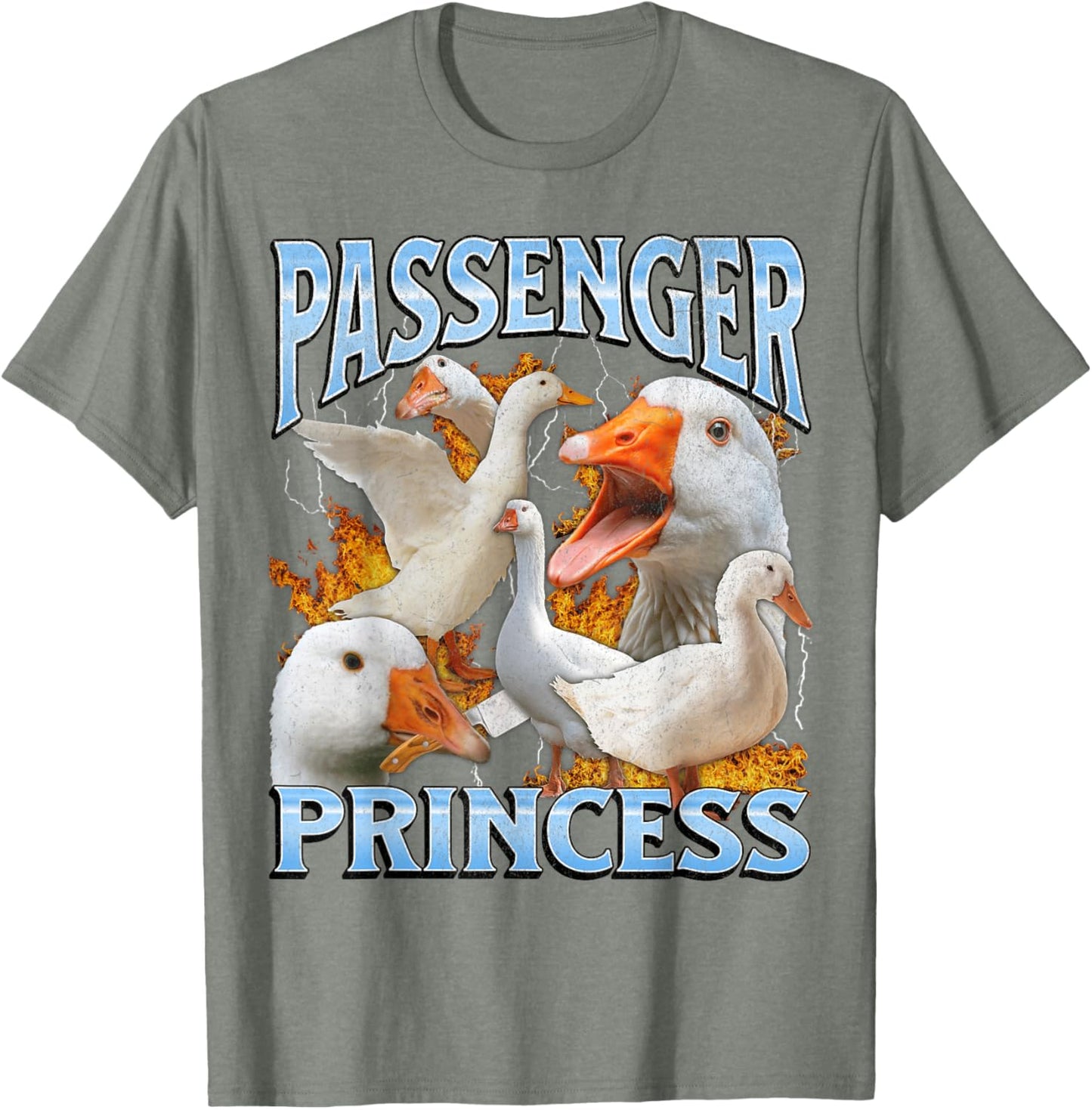 Passenger Princess Funny Goose Meme Bootleg Y2K Graphic