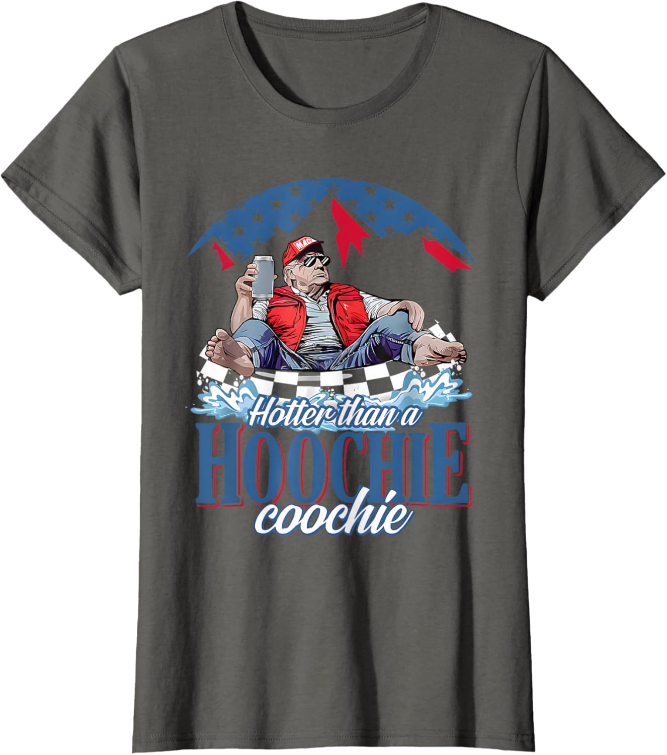 Hotter Than A Hoochie Coochie Funny Trump Summer Beer