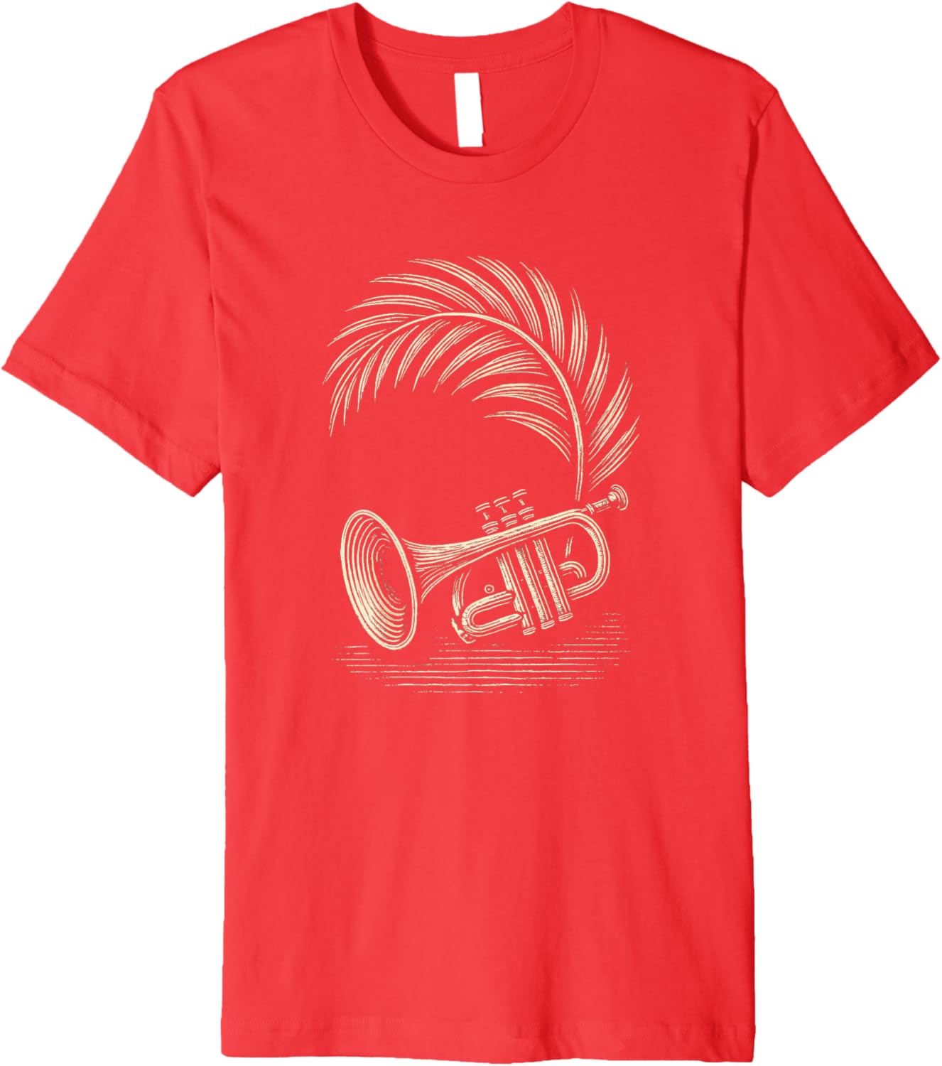 Woodcut Trumpet Palm Premium