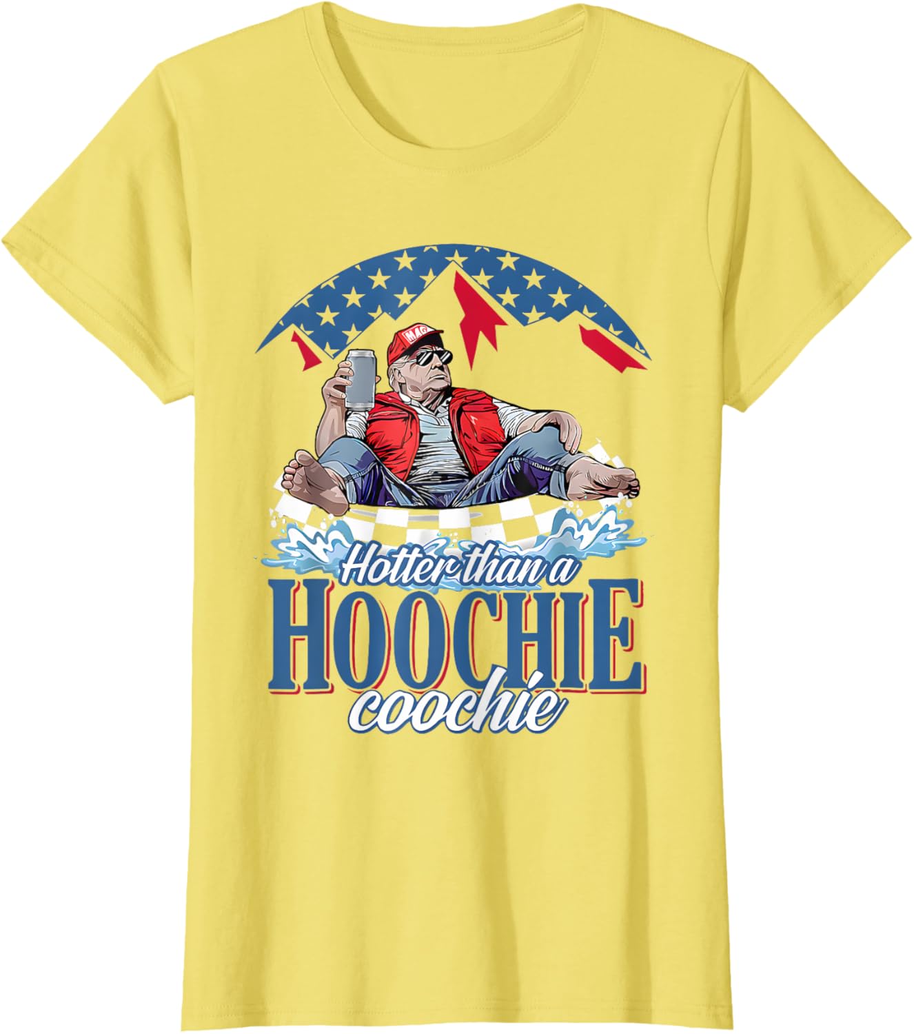 Hotter Than A Hoochie Coochie Funny Trump Summer Beer