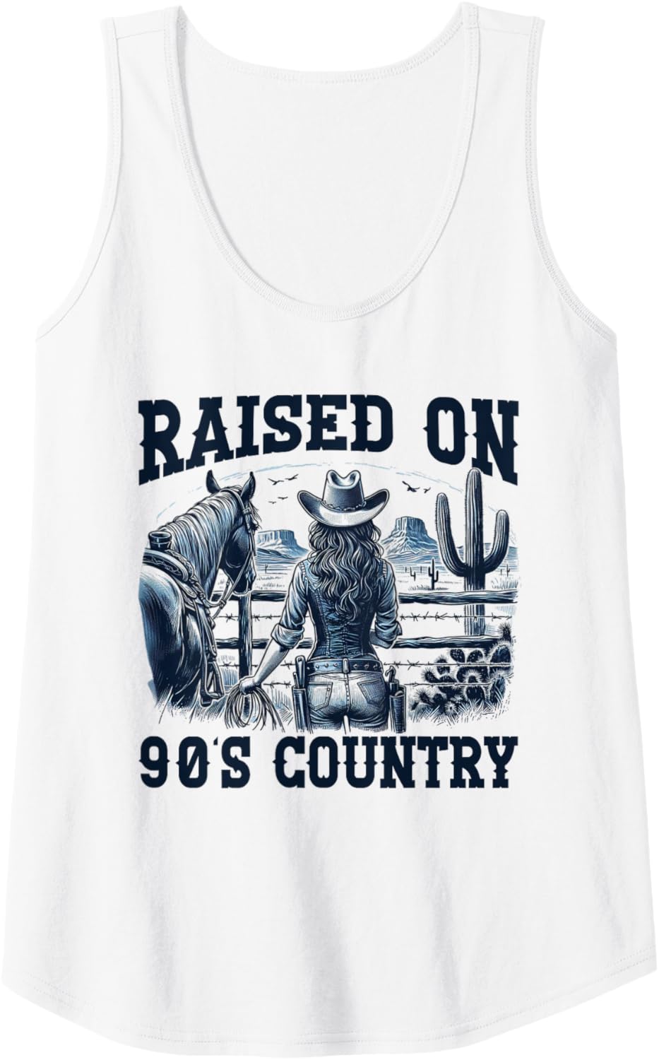 Rodeo Western Country Southern Horse Equestrian Cowgirls Tank Top