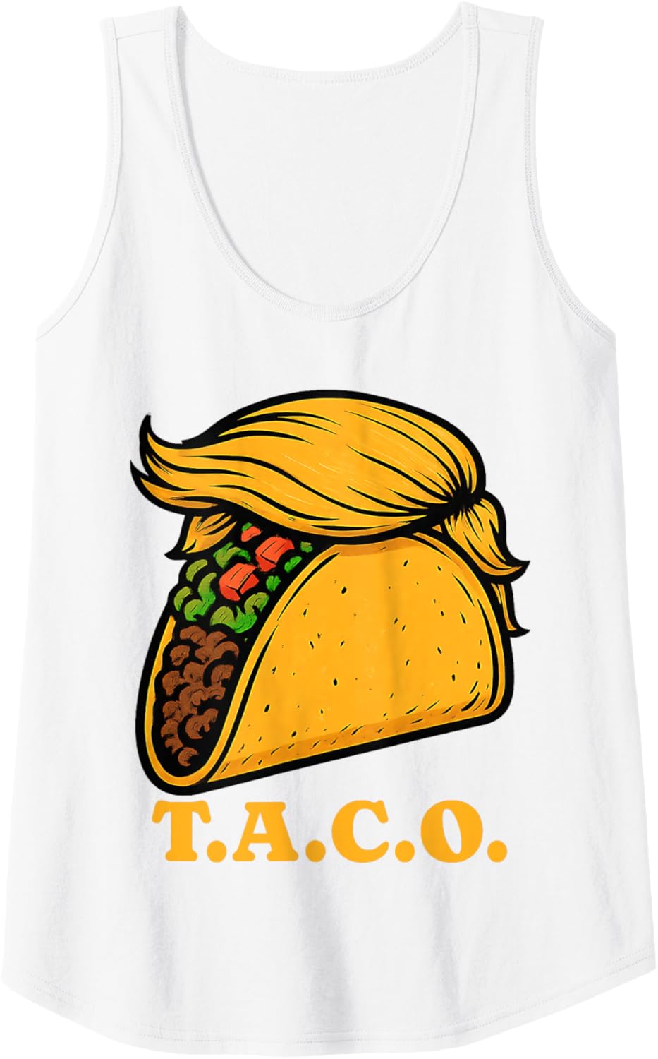 Trumpf Always Chickens Out TACO T.A.C.O. Meme W S J Funny Tank Top