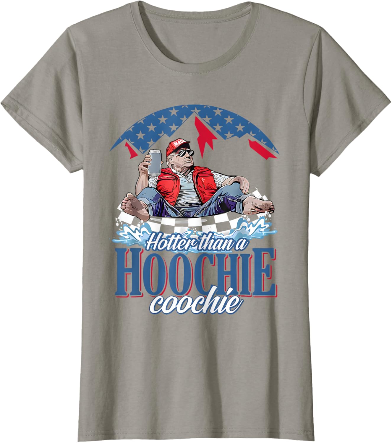 Hotter Than A Hoochie Coochie Funny Trump Summer Beer