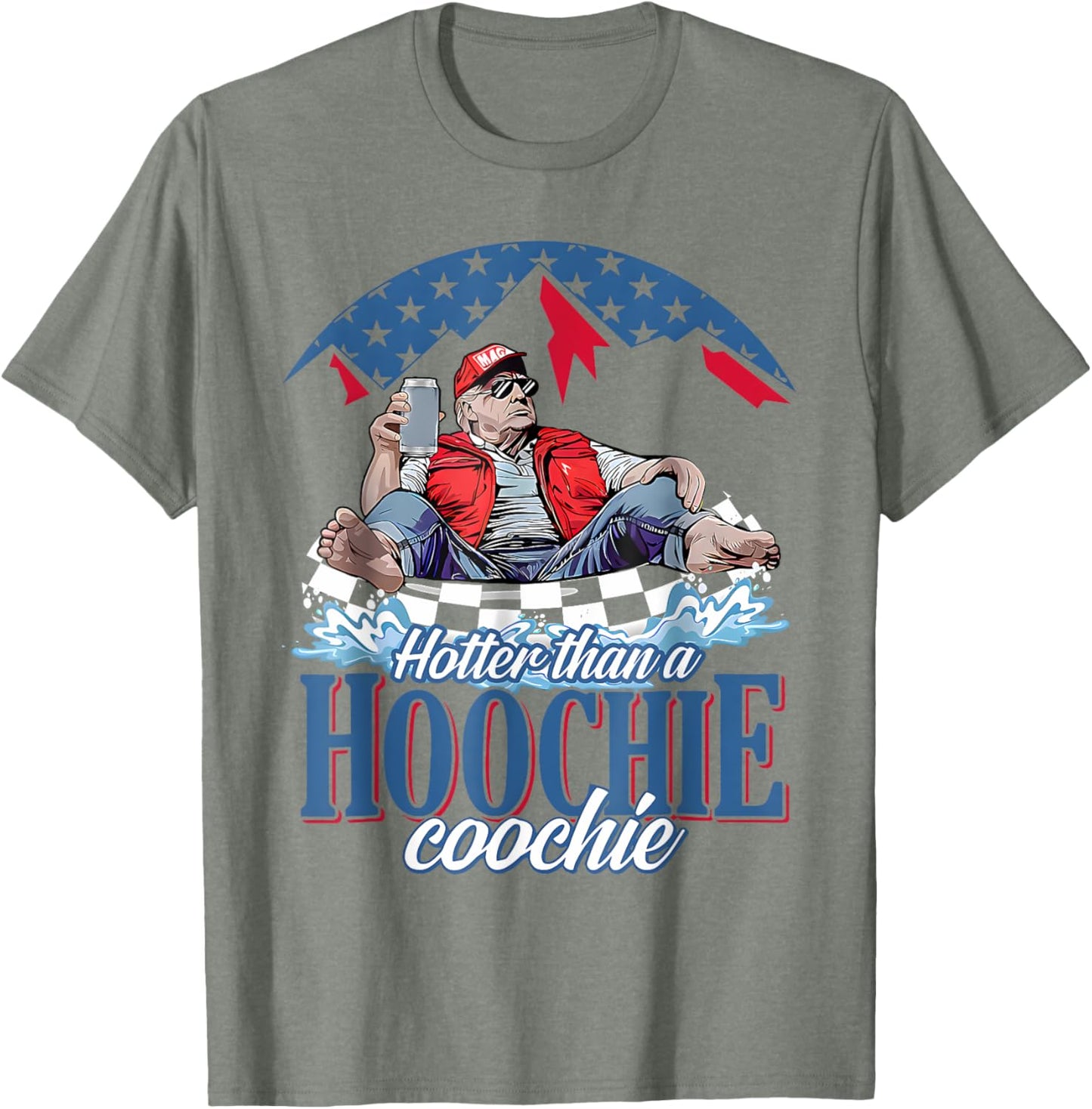 Hotter Than A Hoochie Coochie Funny Trump Summer Beer