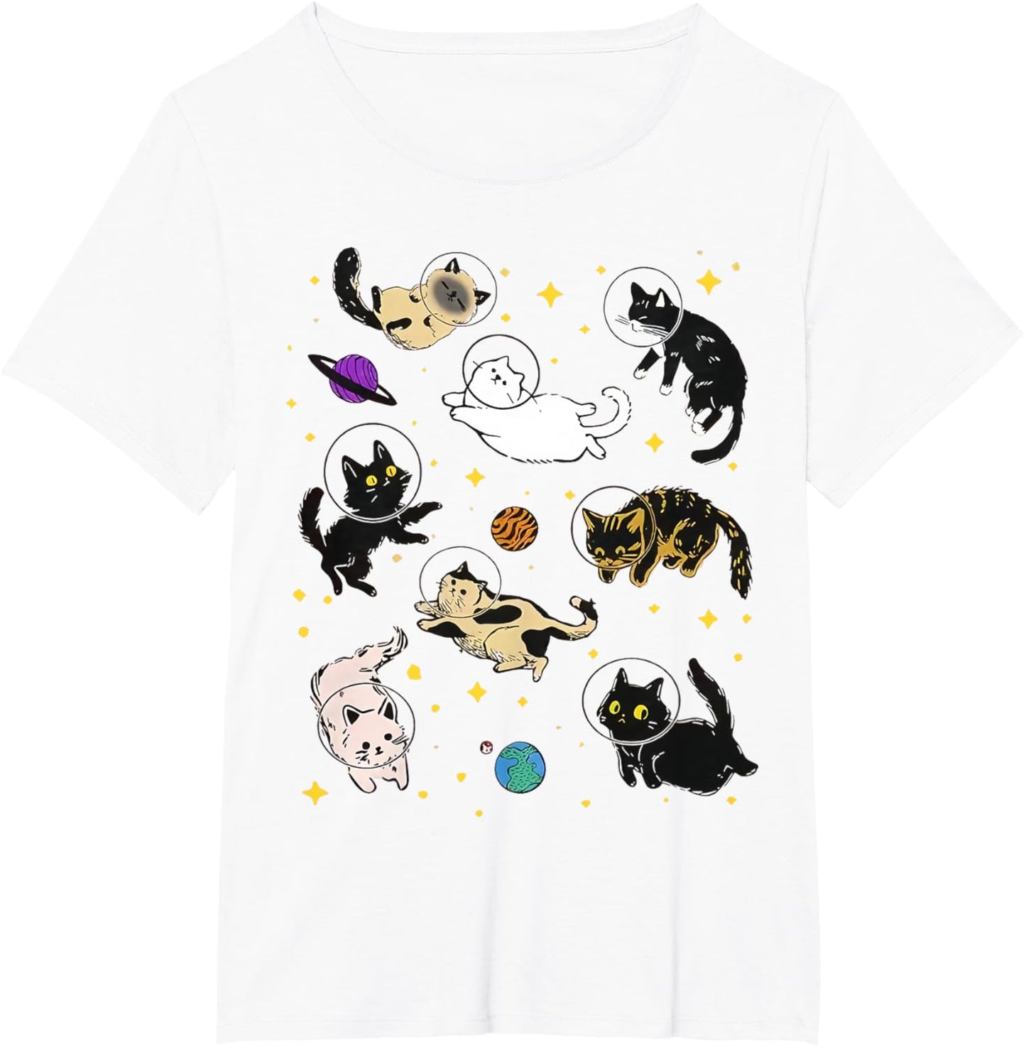 Funny Catsa Cat Astronauts Kitten Space Women Girls Kids Men