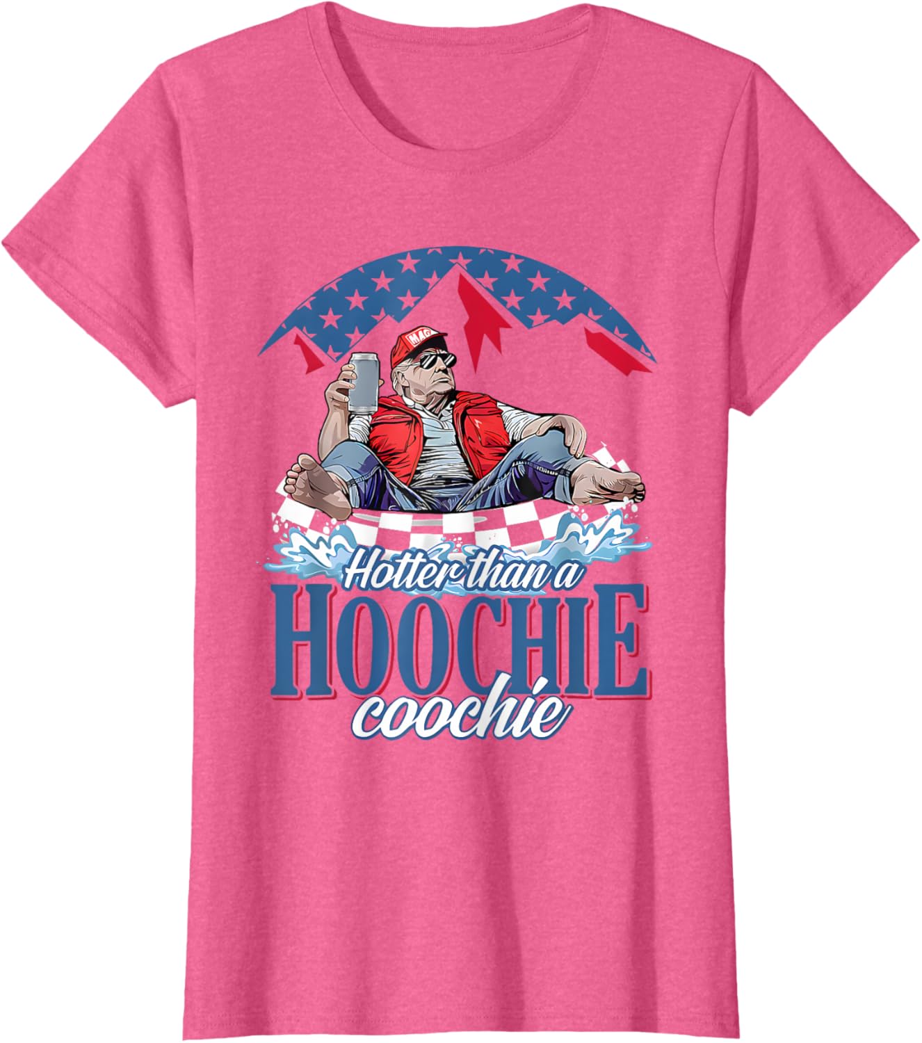 Hotter Than A Hoochie Coochie Funny Trump Summer Beer