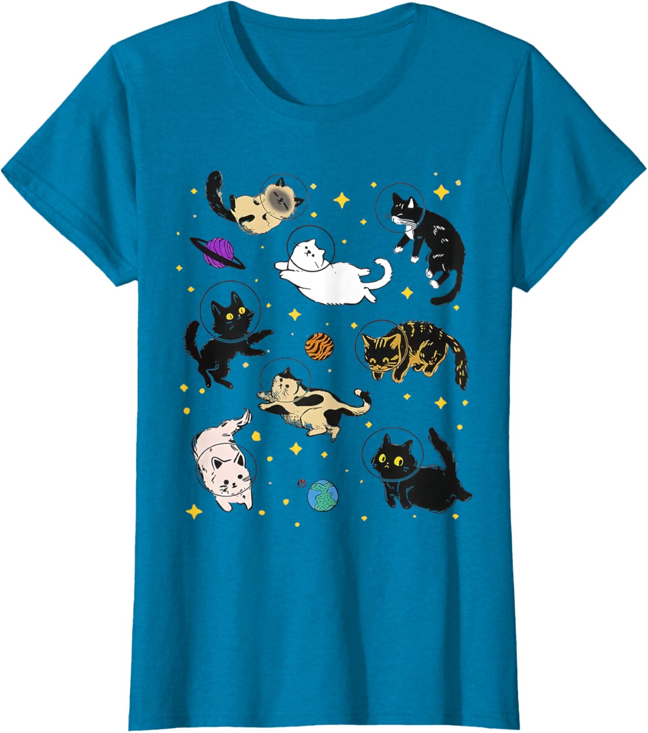 Funny Catsa Cat Astronauts Kitten Space Women Girls Kids Men