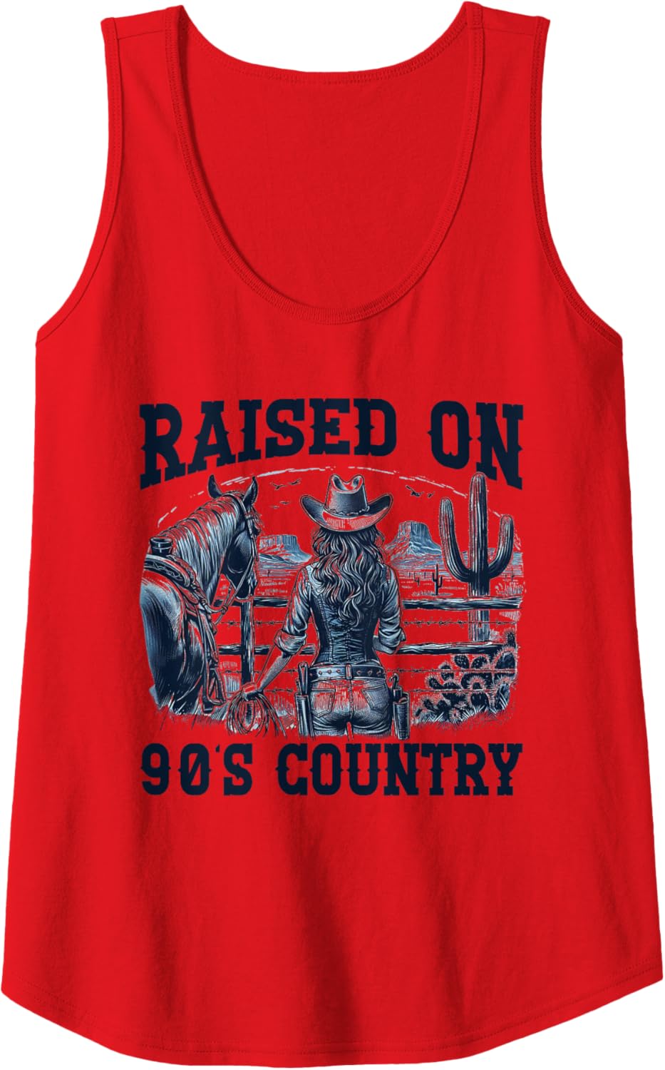 Rodeo Western Country Southern Horse Equestrian Cowgirls Tank Top