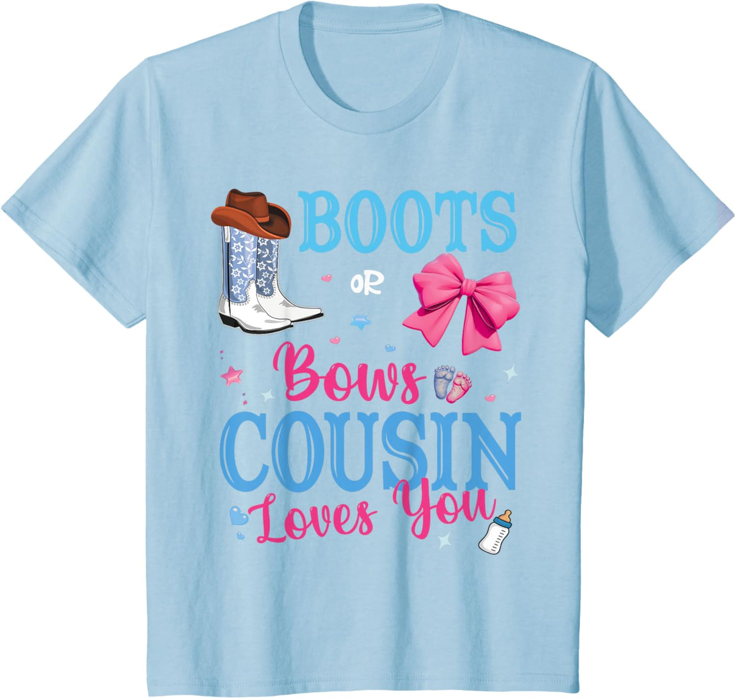 Boots Or Bows Cousin Loves You Gender Reveal Party Family