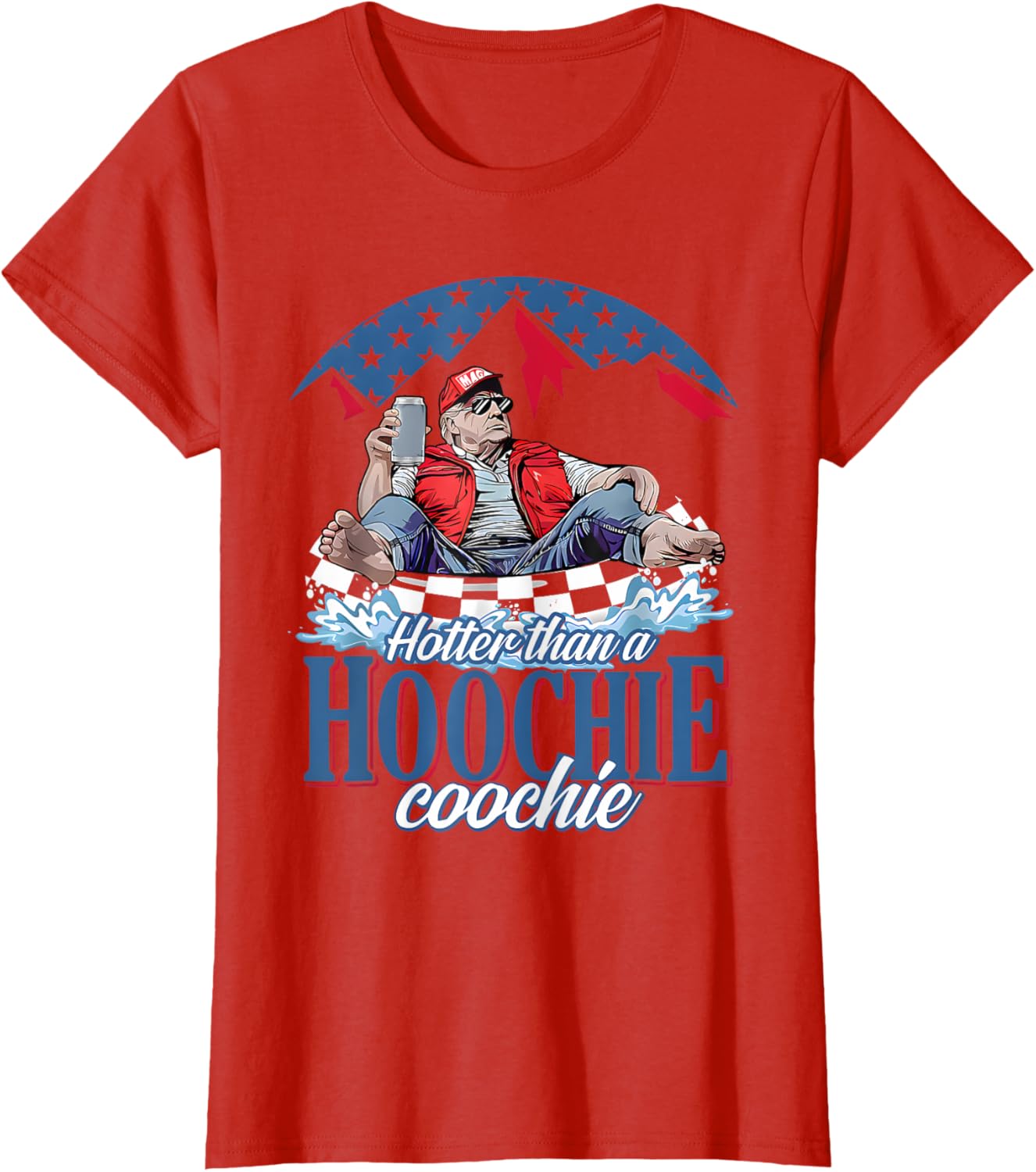 Hotter Than A Hoochie Coochie Funny Trump Summer Beer