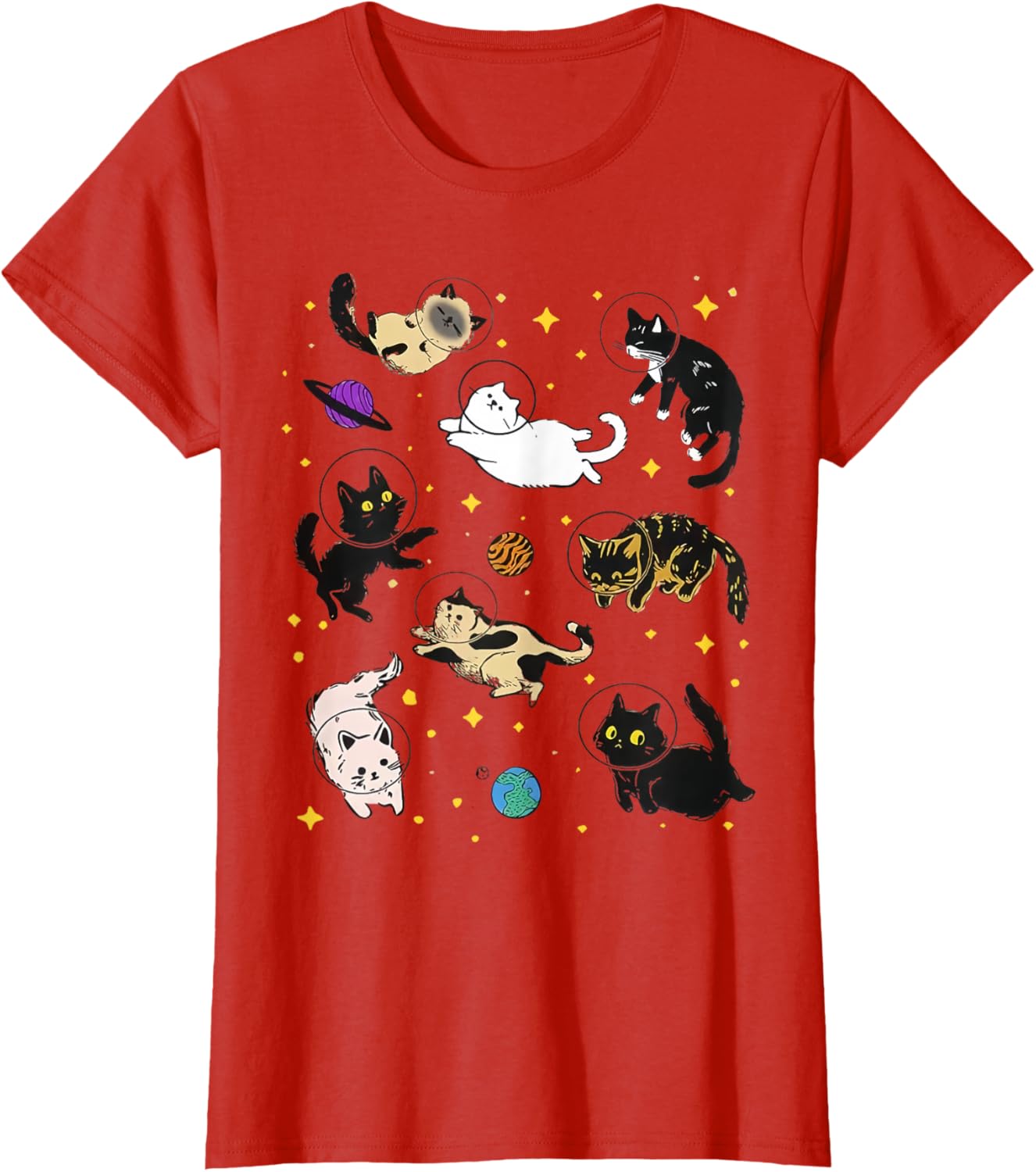 Funny Catsa Cat Astronauts Kitten Space Women Girls Kids Men