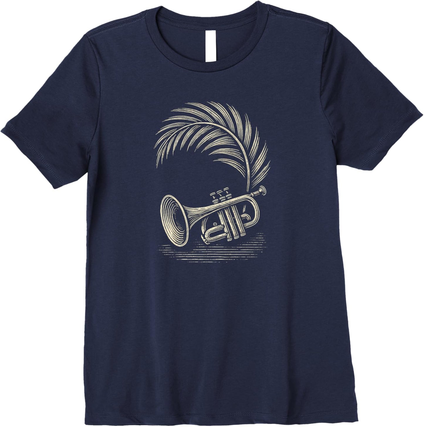 Woodcut Trumpet Palm Premium